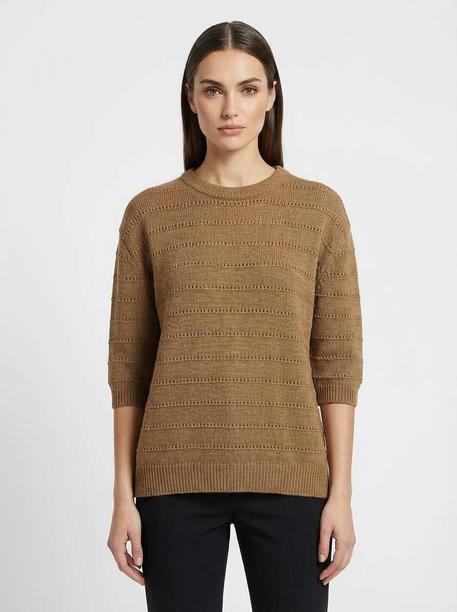 Maglia ricamata in misto lana