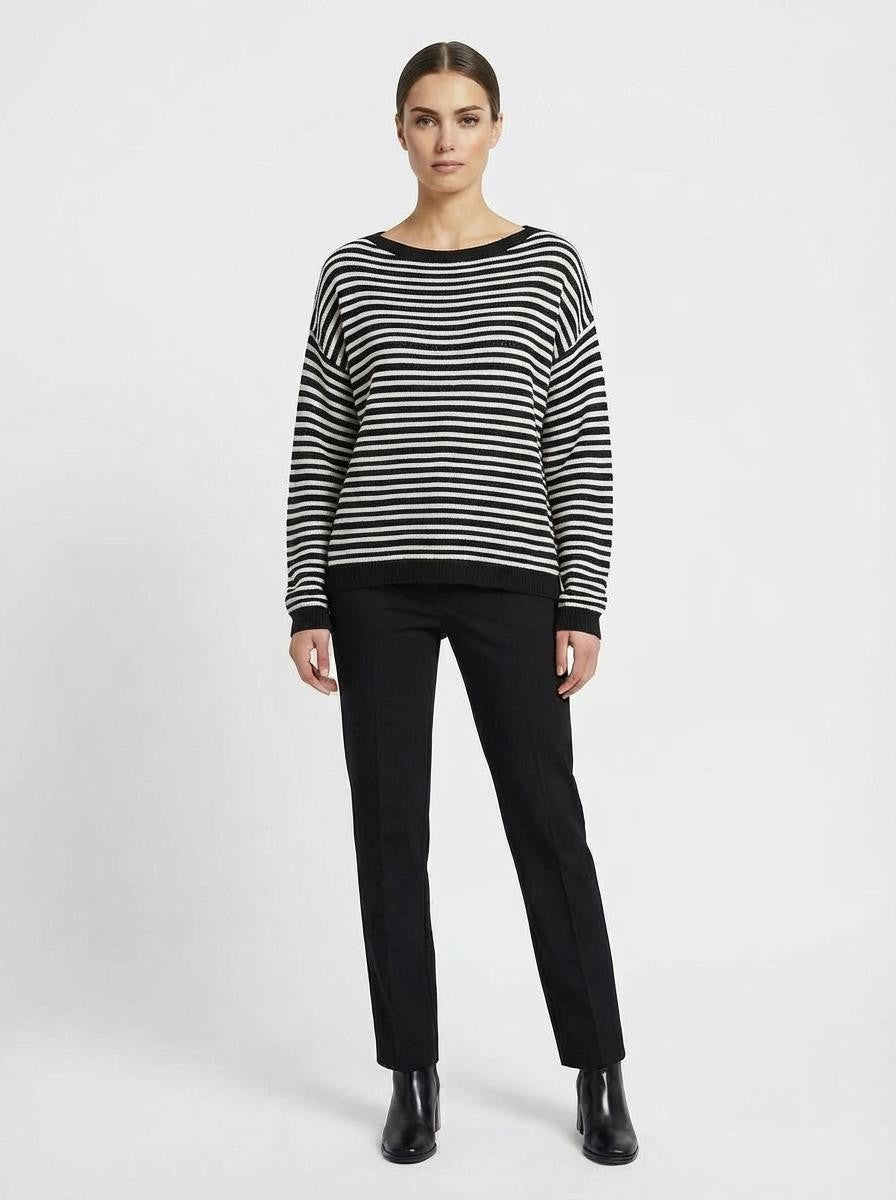 Maglia a righe misto lana