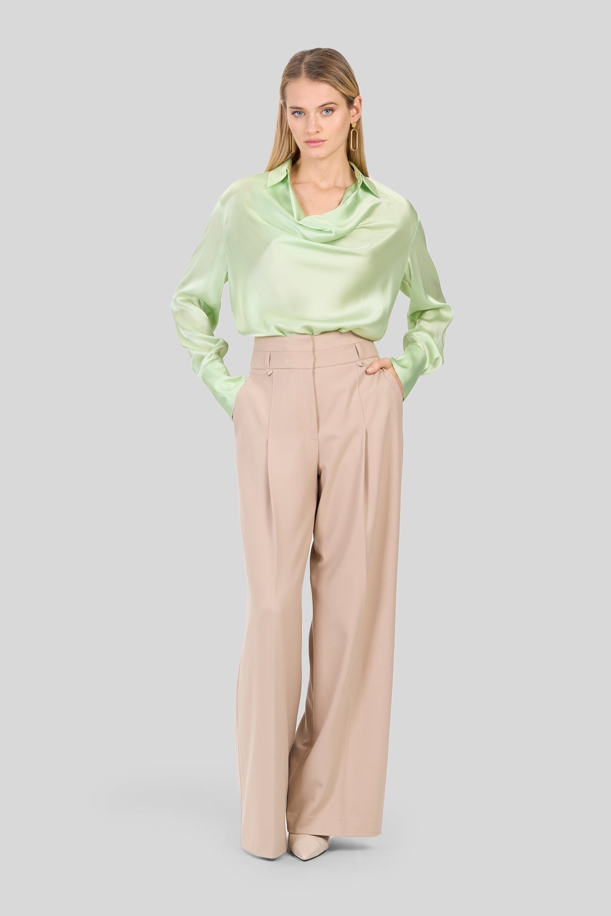 Pantalone ampio in twill