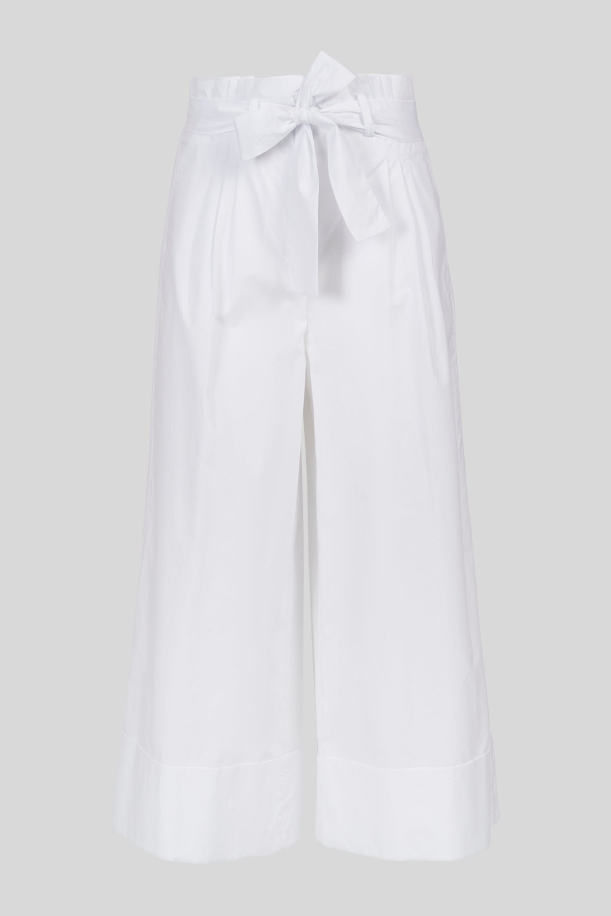 Pantaloni cropped in tela paracadute