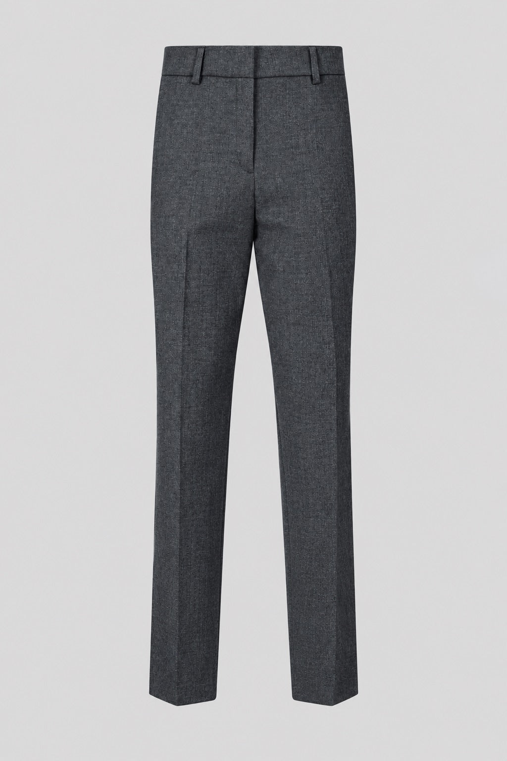 Tailleur in tela stretch fantasia blazer doppiopetto collo a lancia e pantalone a sigaretta - Caractère