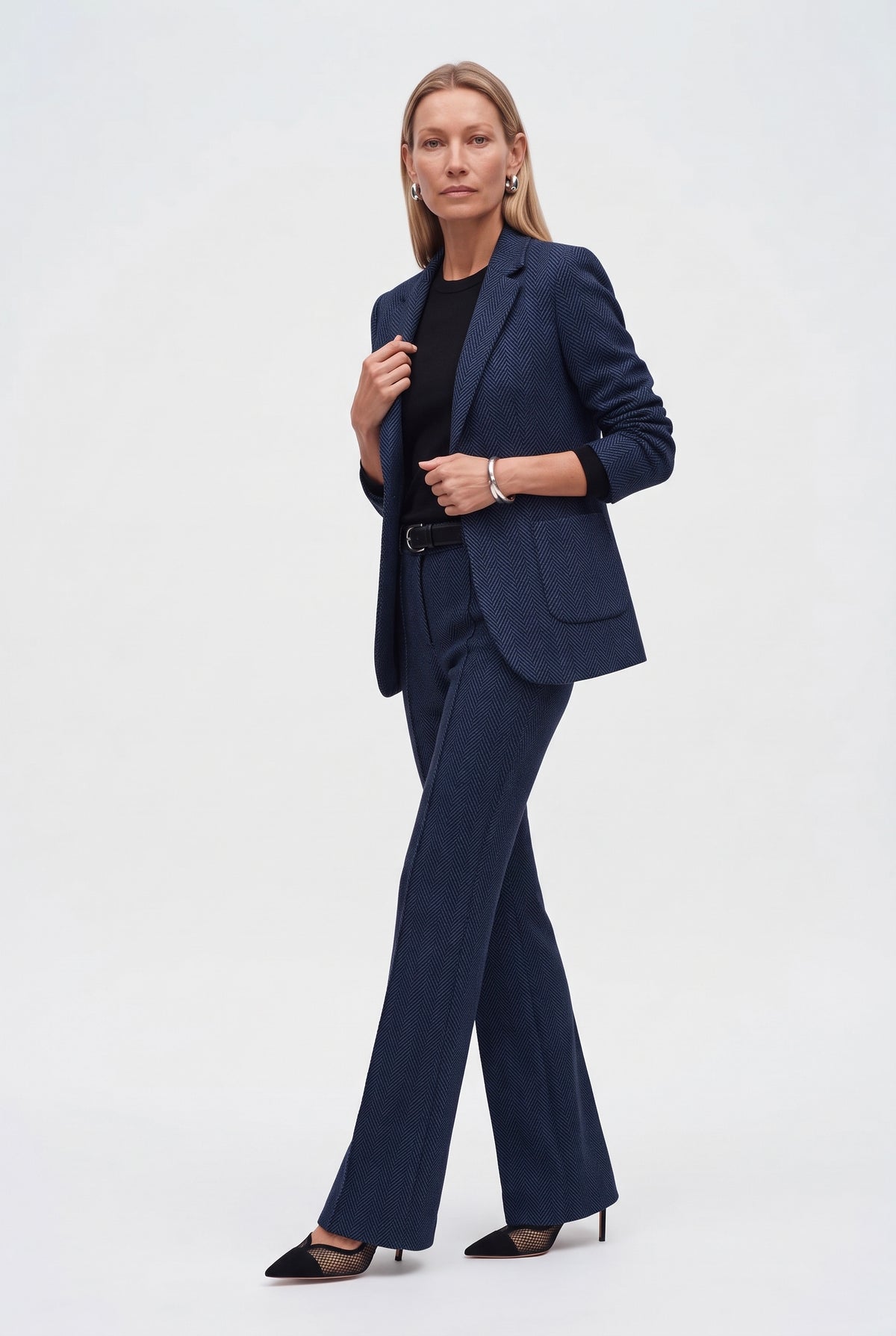 Pantalone Flare In Punto Milano Jacquard