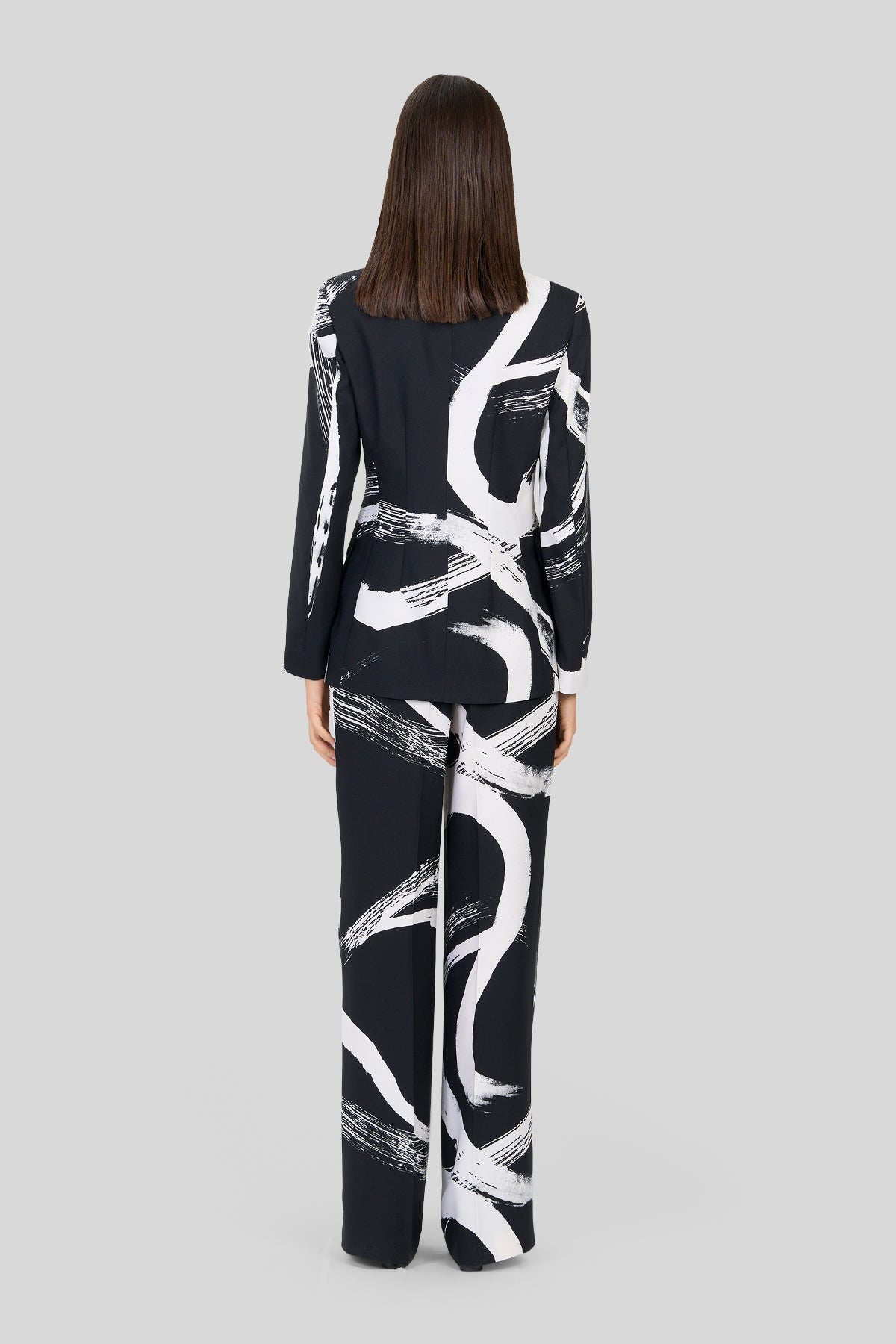 Pantaloni in crepe fantasia