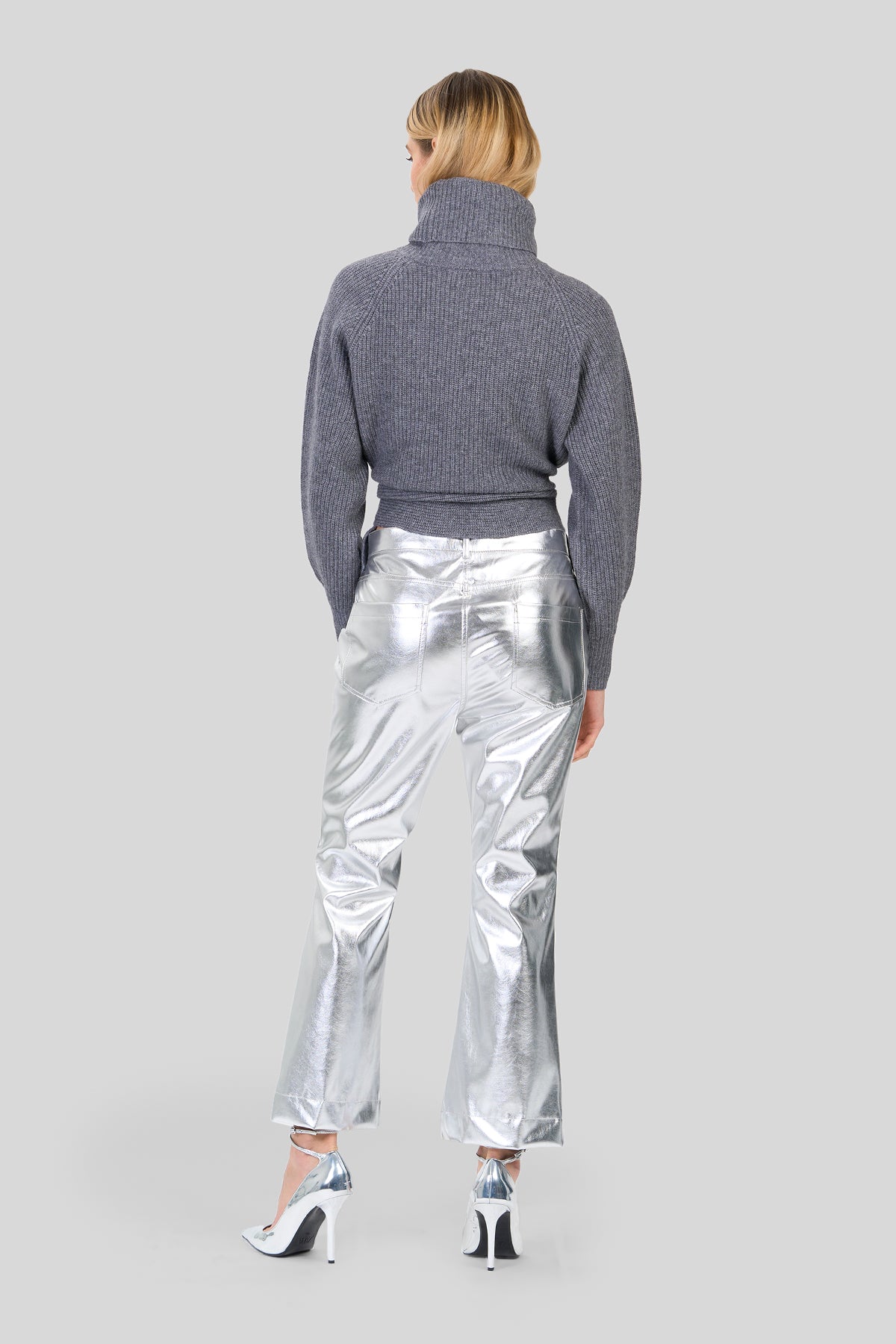 Pantalone in similpelle laminata