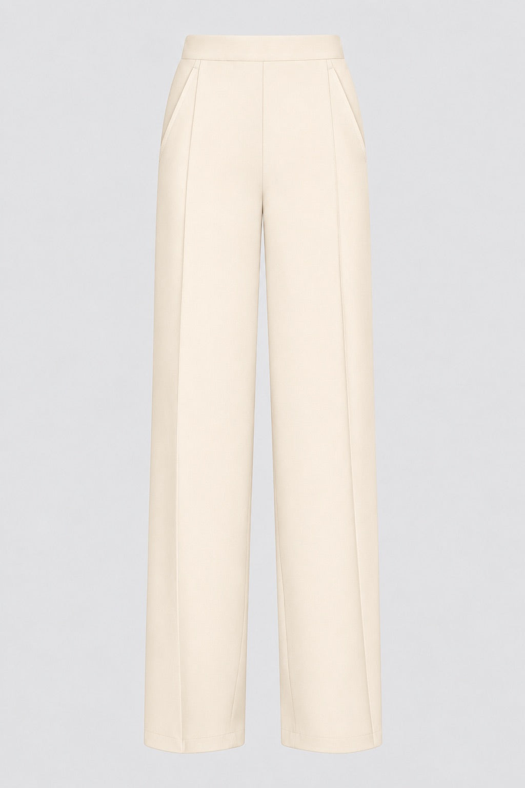 Tailleur in crepe giacca monopetto e pantalone gamba ampia