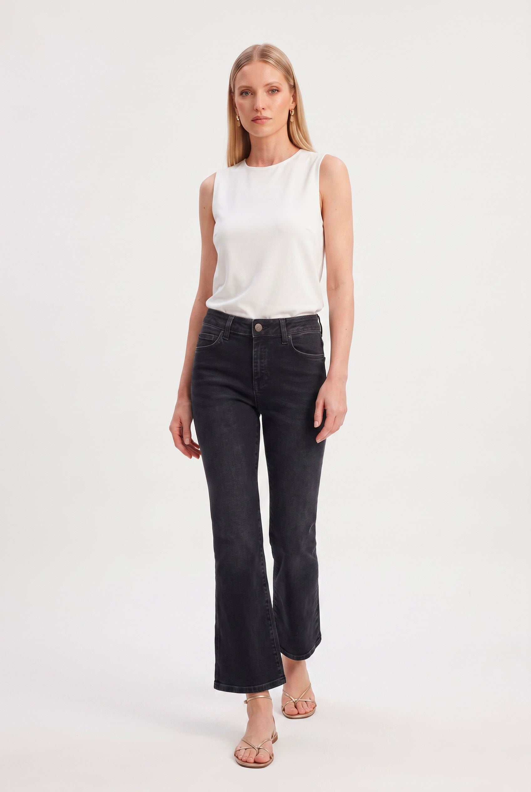 Pantalone a Trombetta in Denim