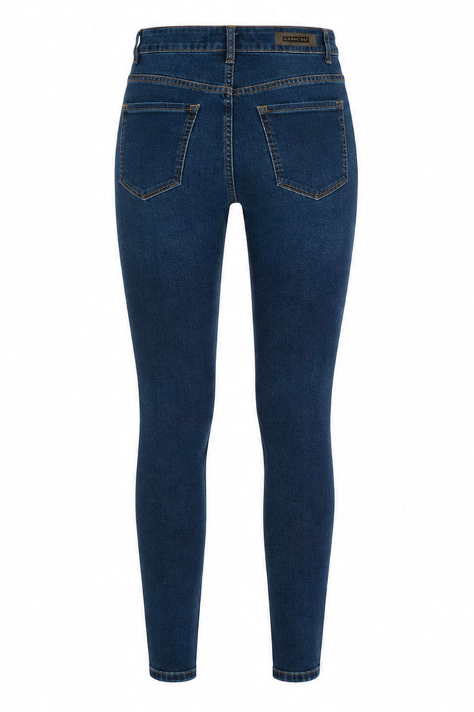Jeans Skinny a Vita Alta in Denim