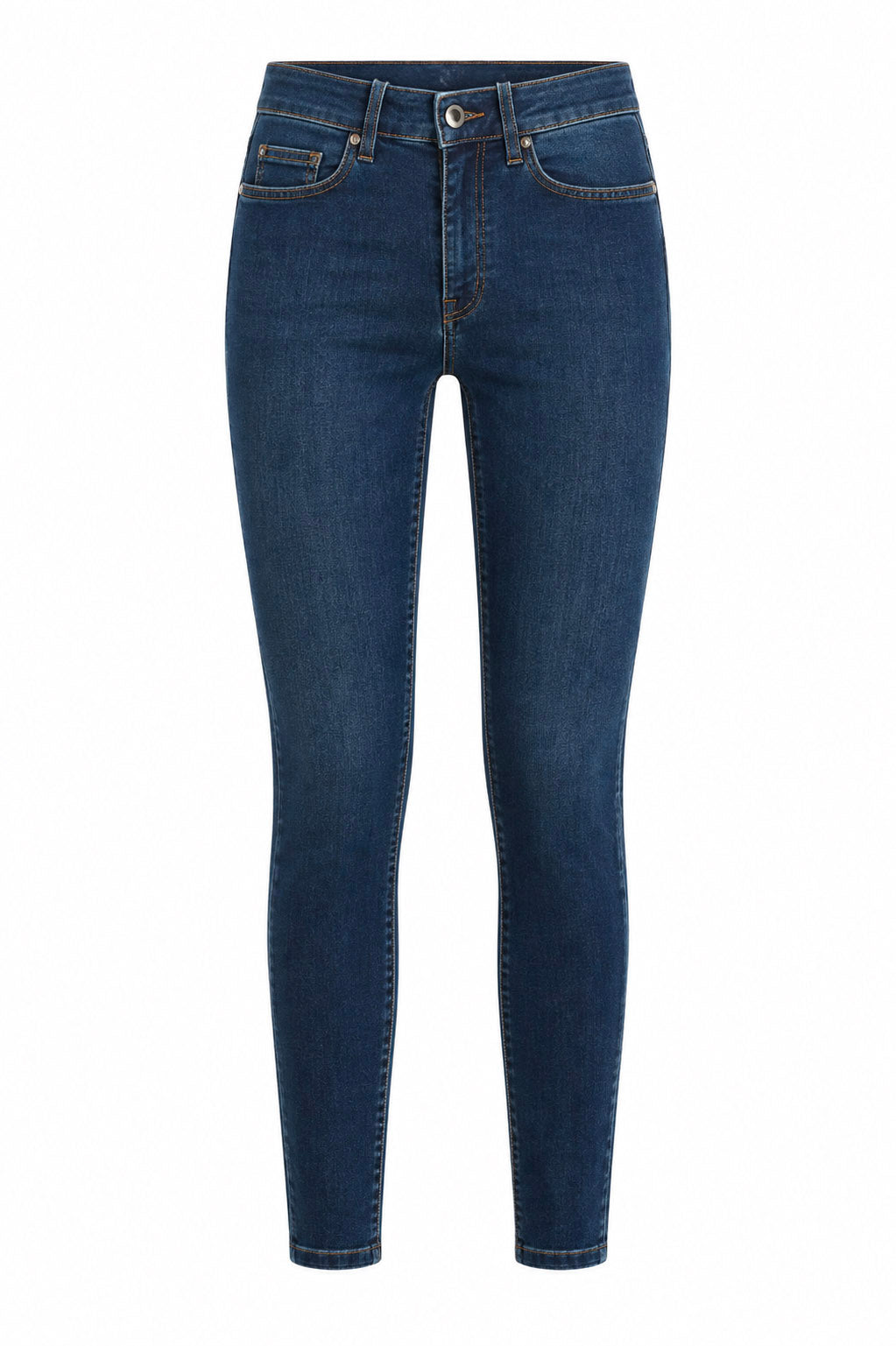 Jeans Skinny a Vita Alta in Denim