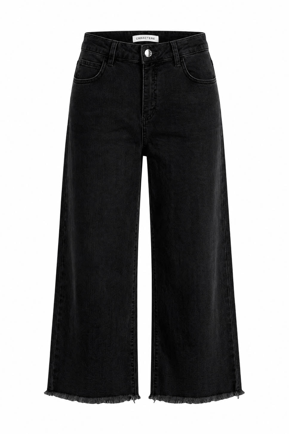 Jeans Cropped a Gamba Ampia in Denim