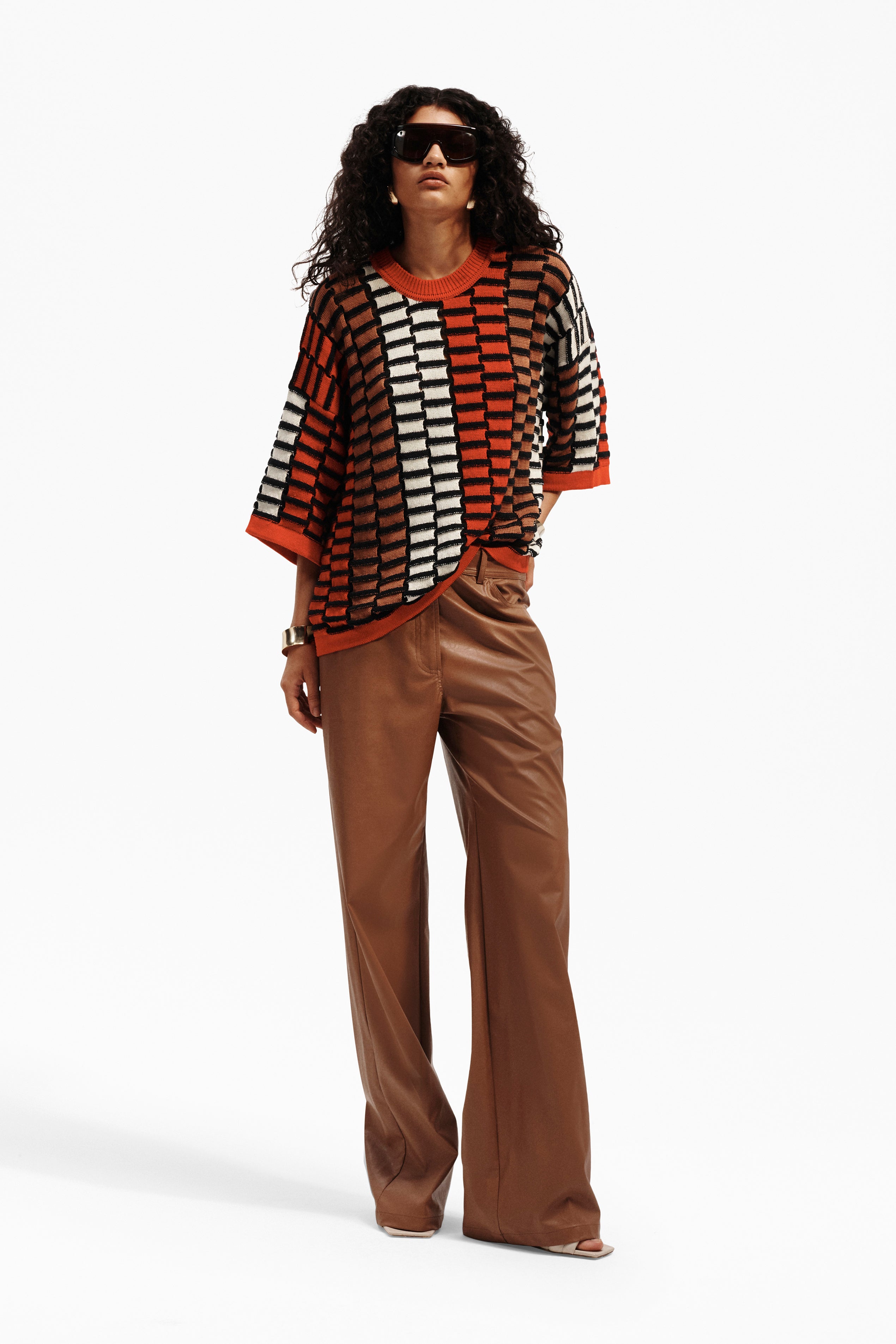 Pantaloni in simil pelle