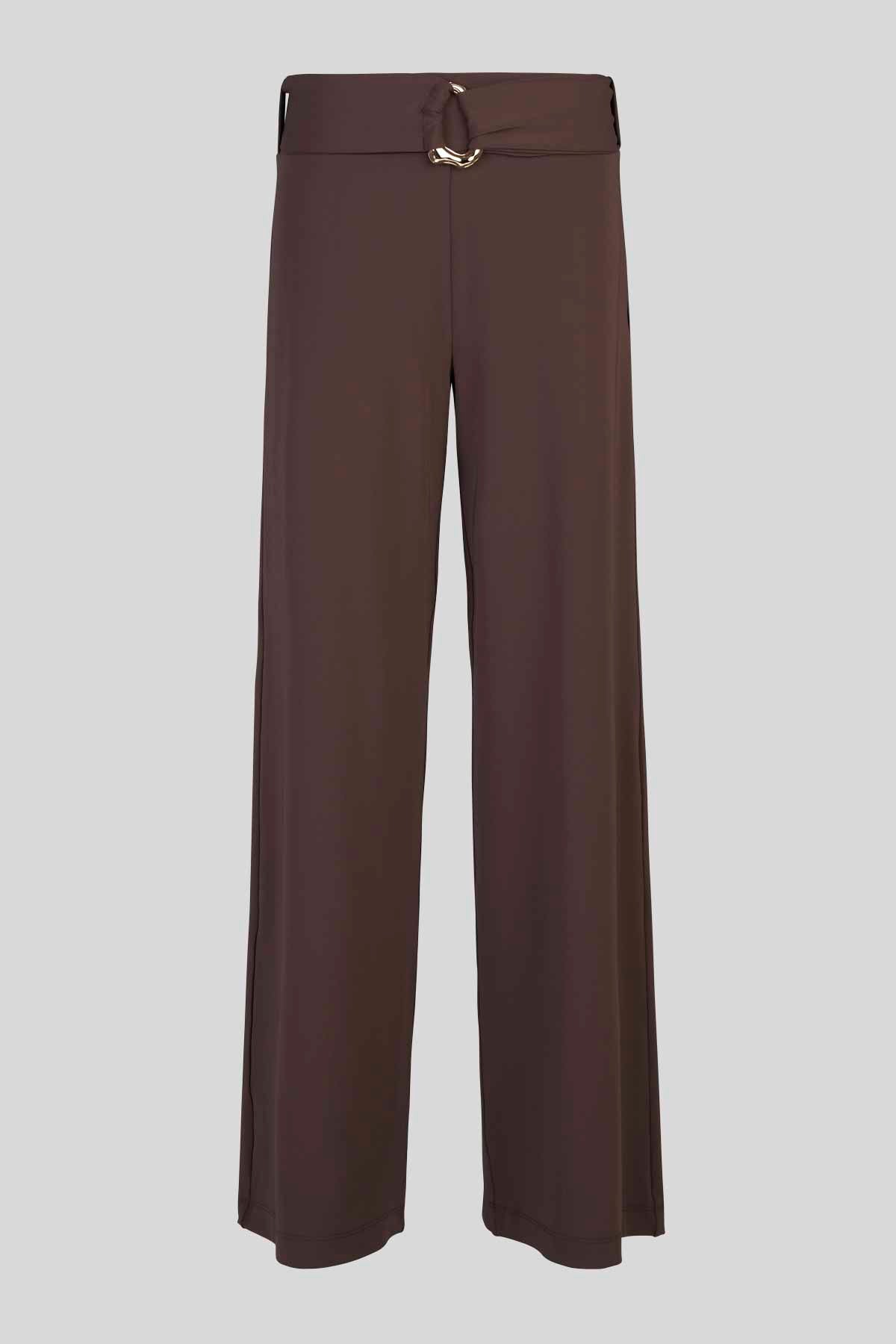 Pantalone in jersey crepe con vita elastica