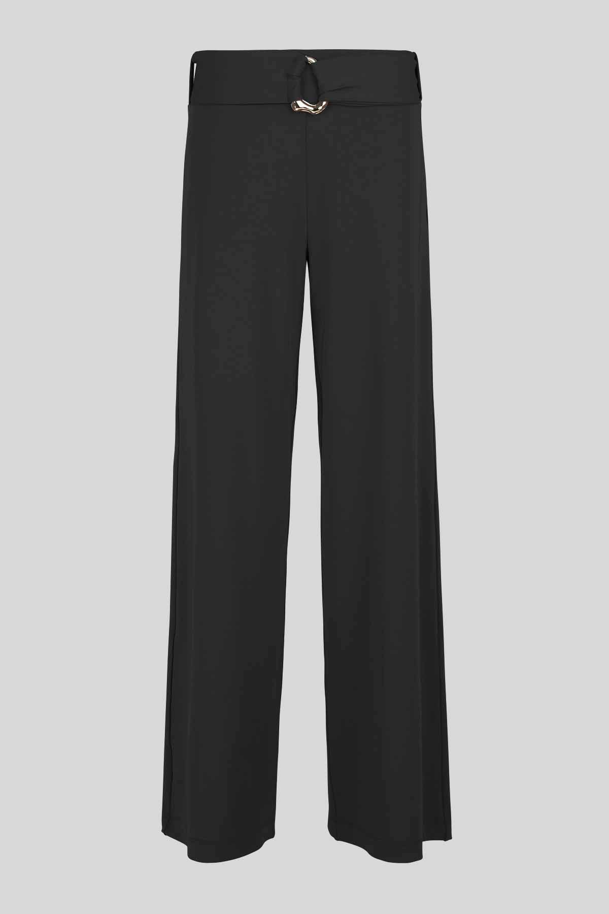 Pantalone in jersey crepe con vita elastica