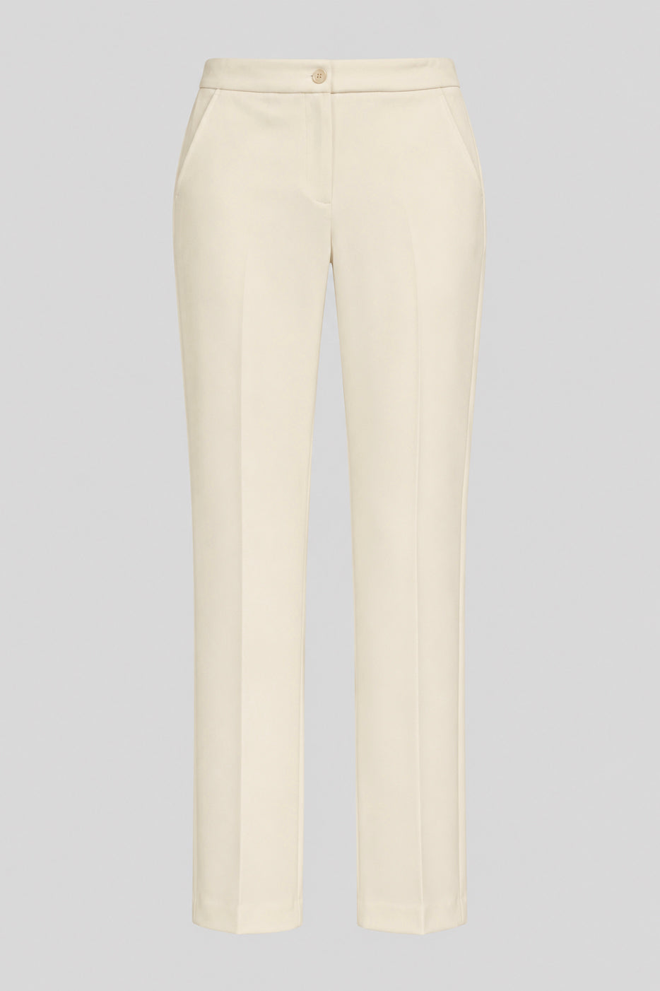 Tailleur Punto Milano Giacca Monopetto e Pantalone a Sigaretta Latte