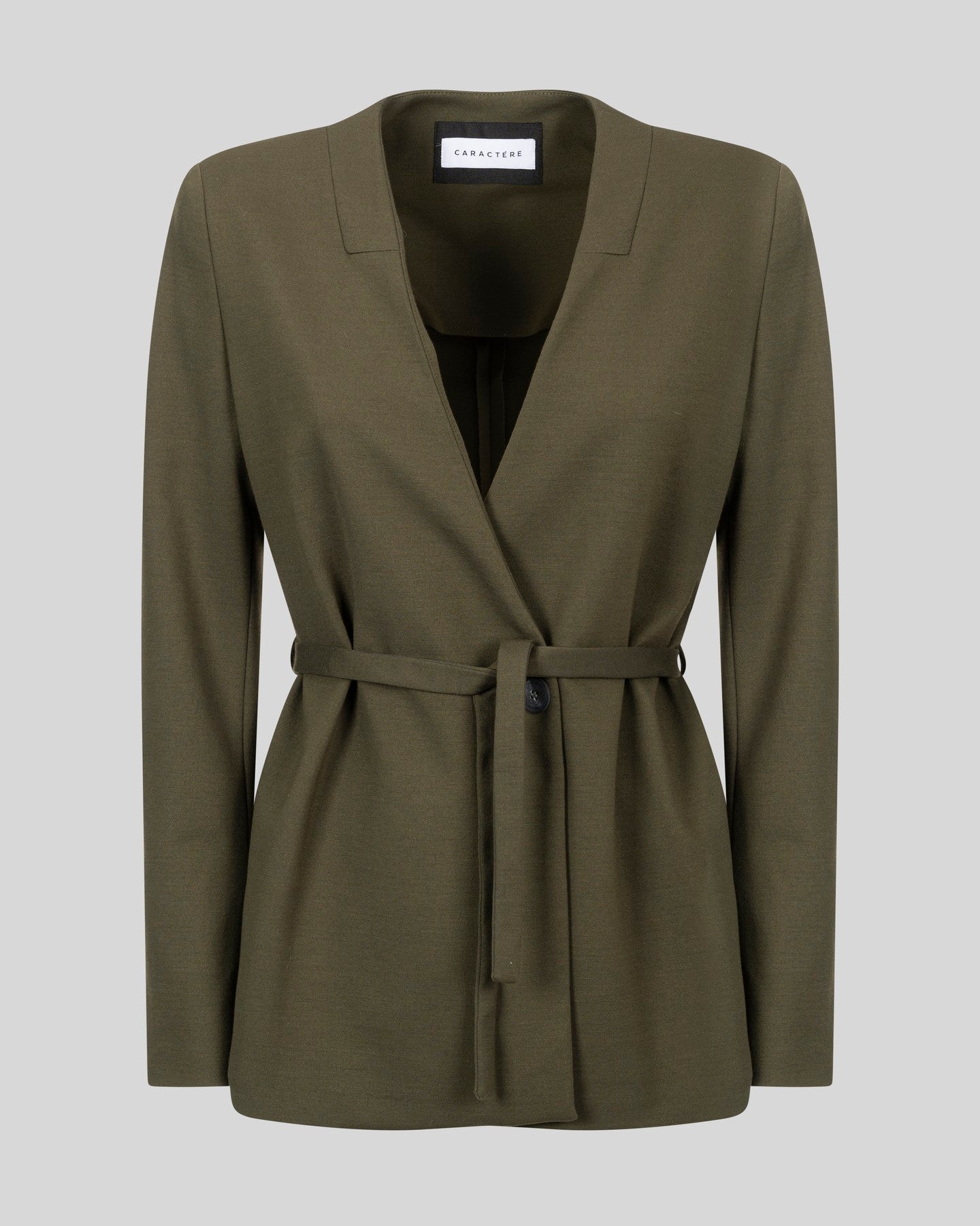 Giacca con cintura in punto stoffa