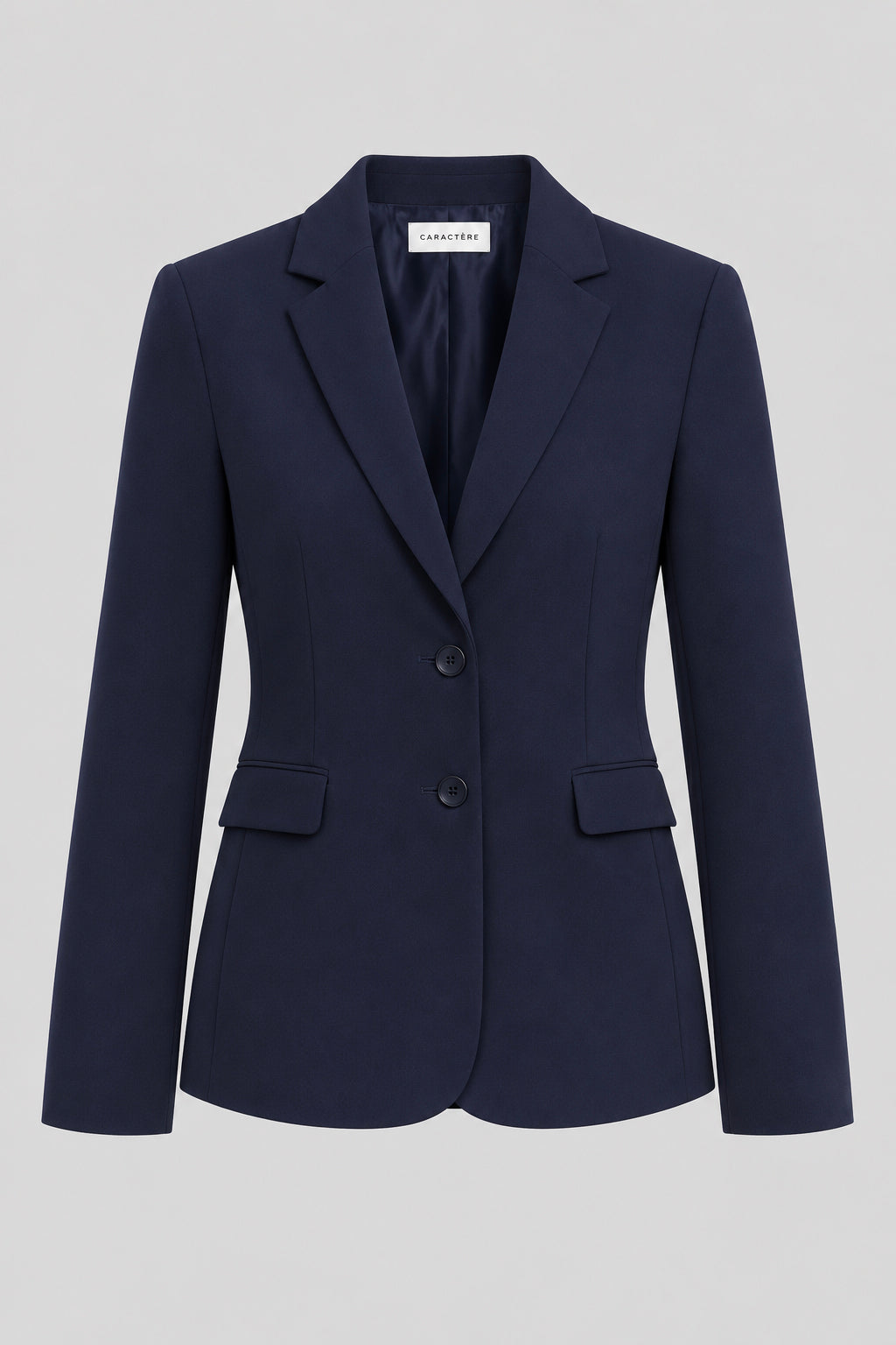 Tailleur in Cotone Tecnico Giacca Monopetto e Pantalone Dritto Blu
