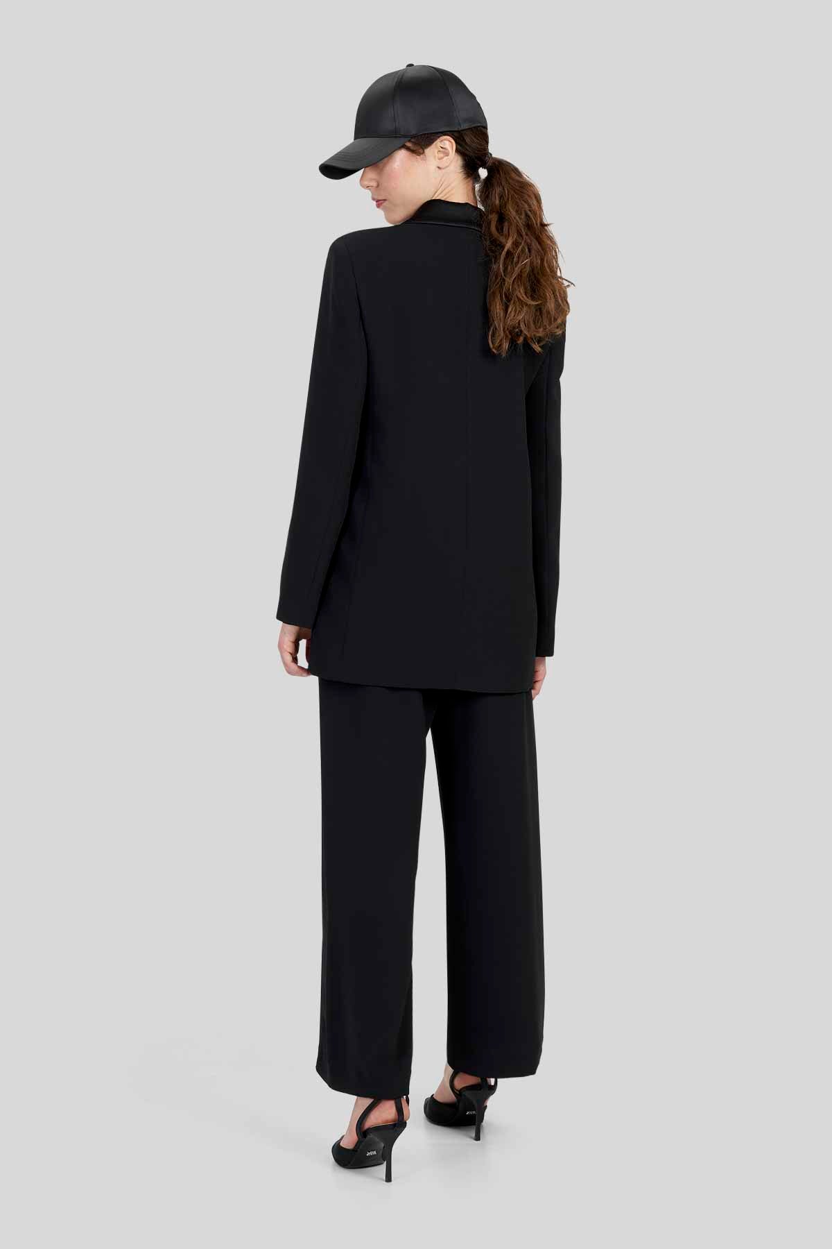 Blazer doppiopetto oversize in crepe