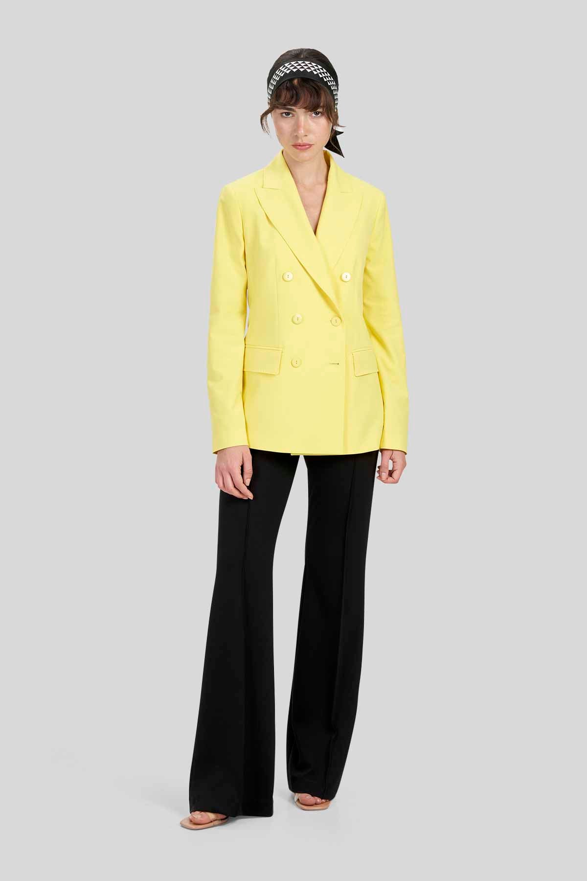 Blazer doppiopetto in tela stretch