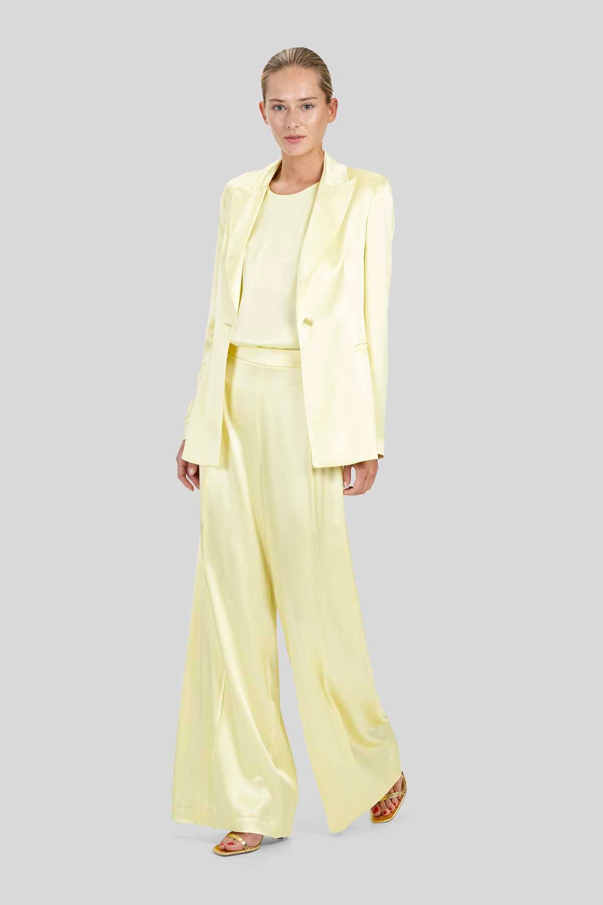 Blazer monopetto in raso
