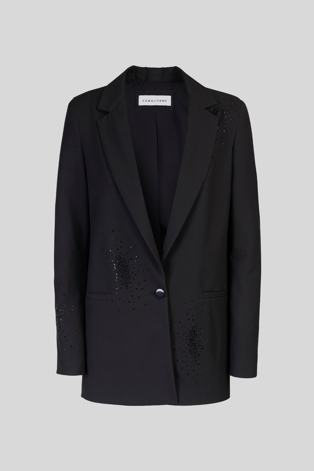Blazer monopetto con strass