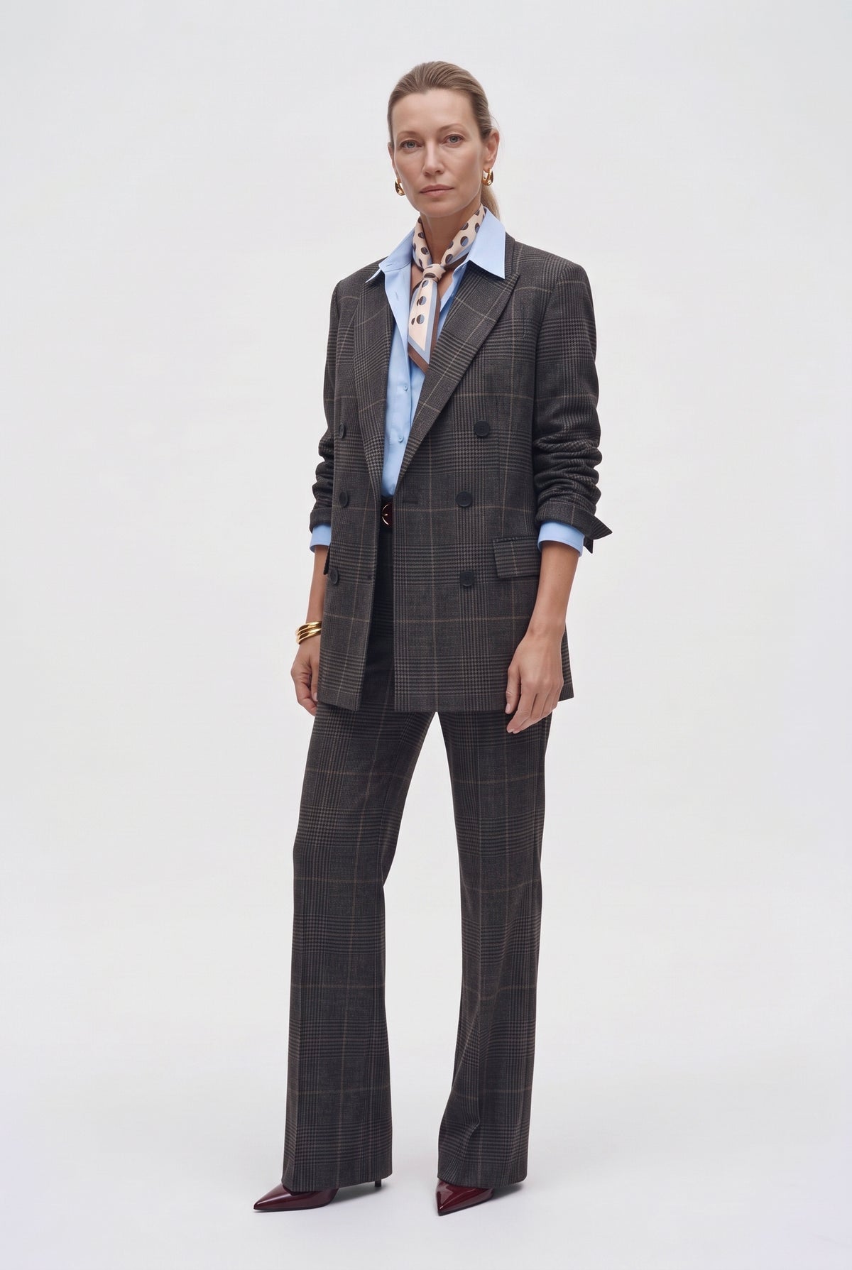 Pantalone Dritto In Tela Stretch Fantasia