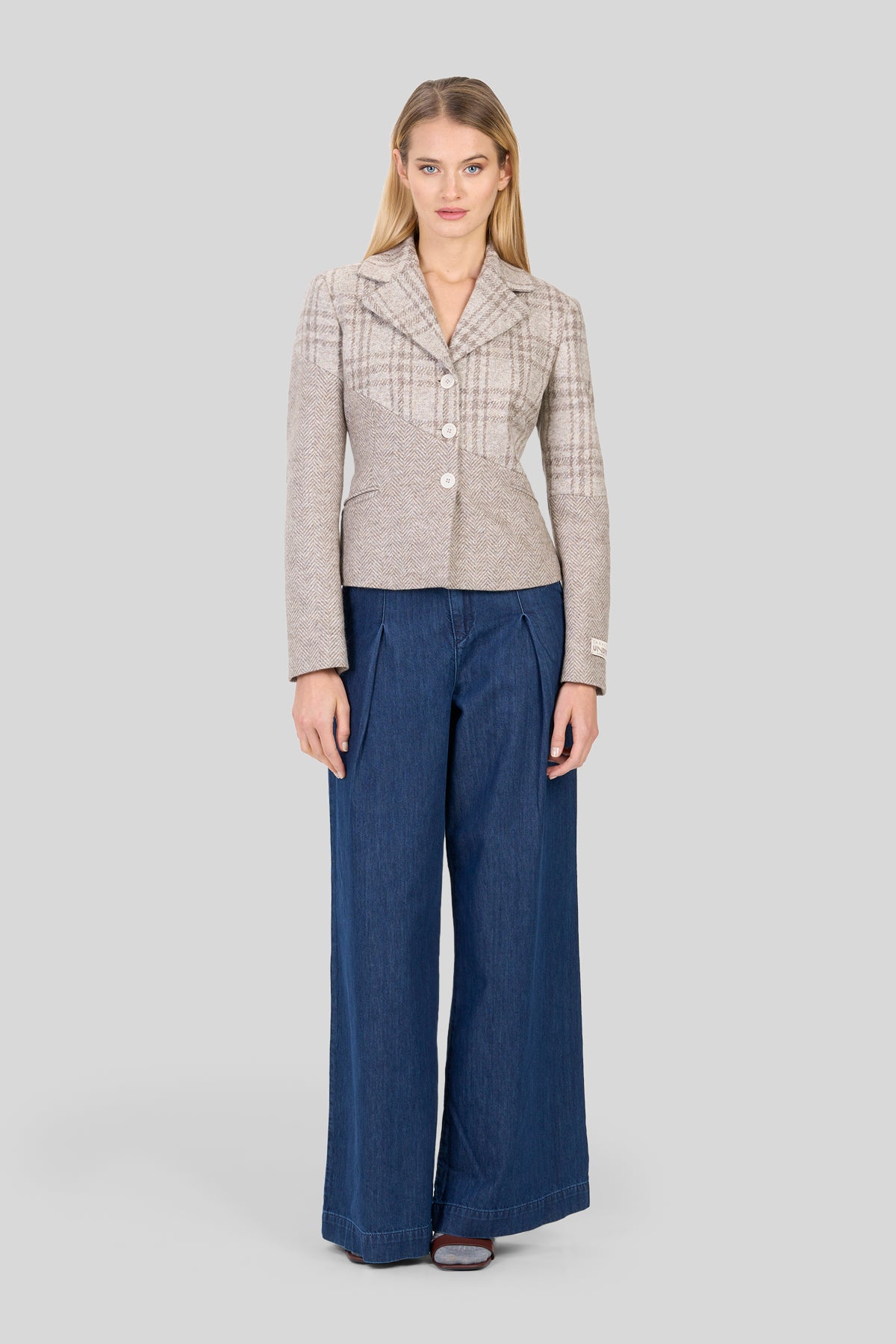 Blazer corto a fantasia