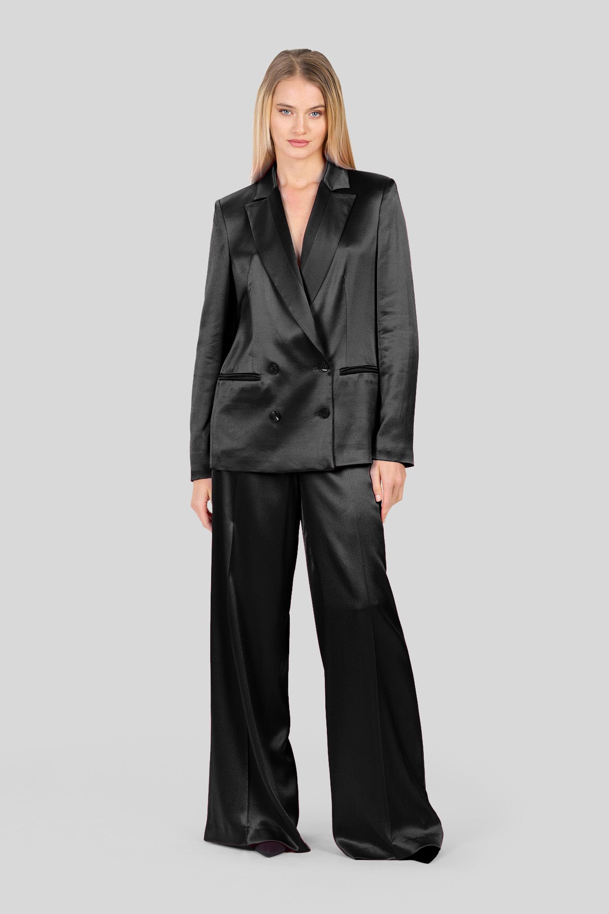 Blazer in raso stretch