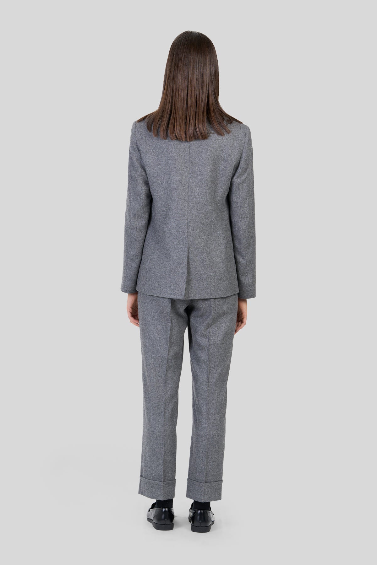 Blazer doppiopetto in flanella fluida