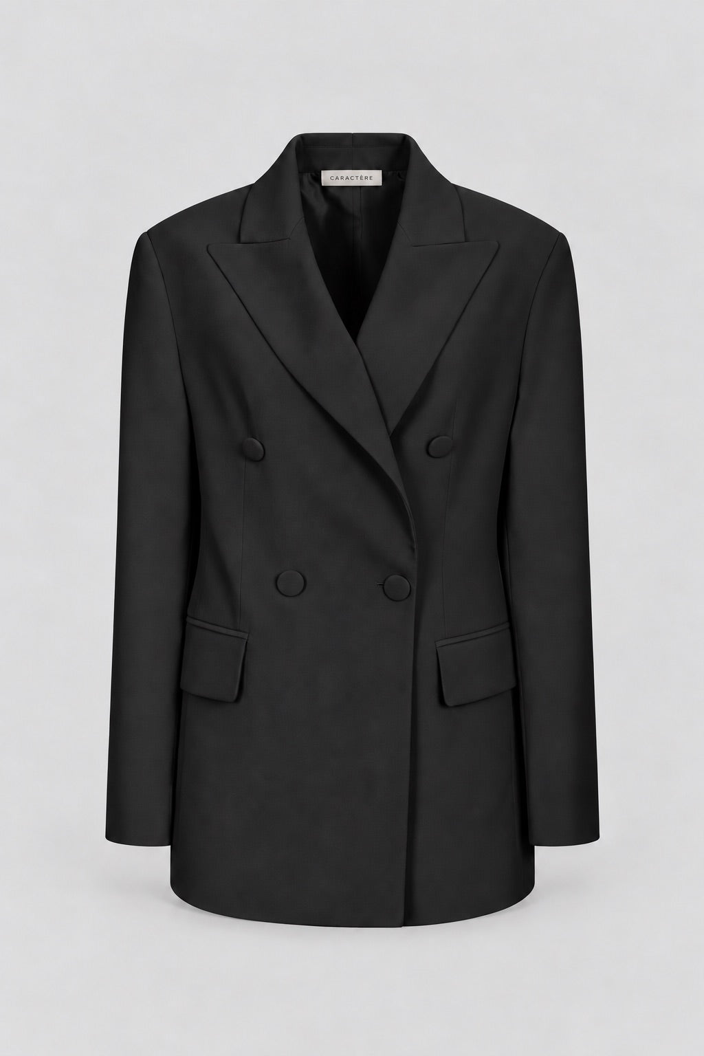 Tailleur in crepe giacca over e pantalone a sigaretta stretto