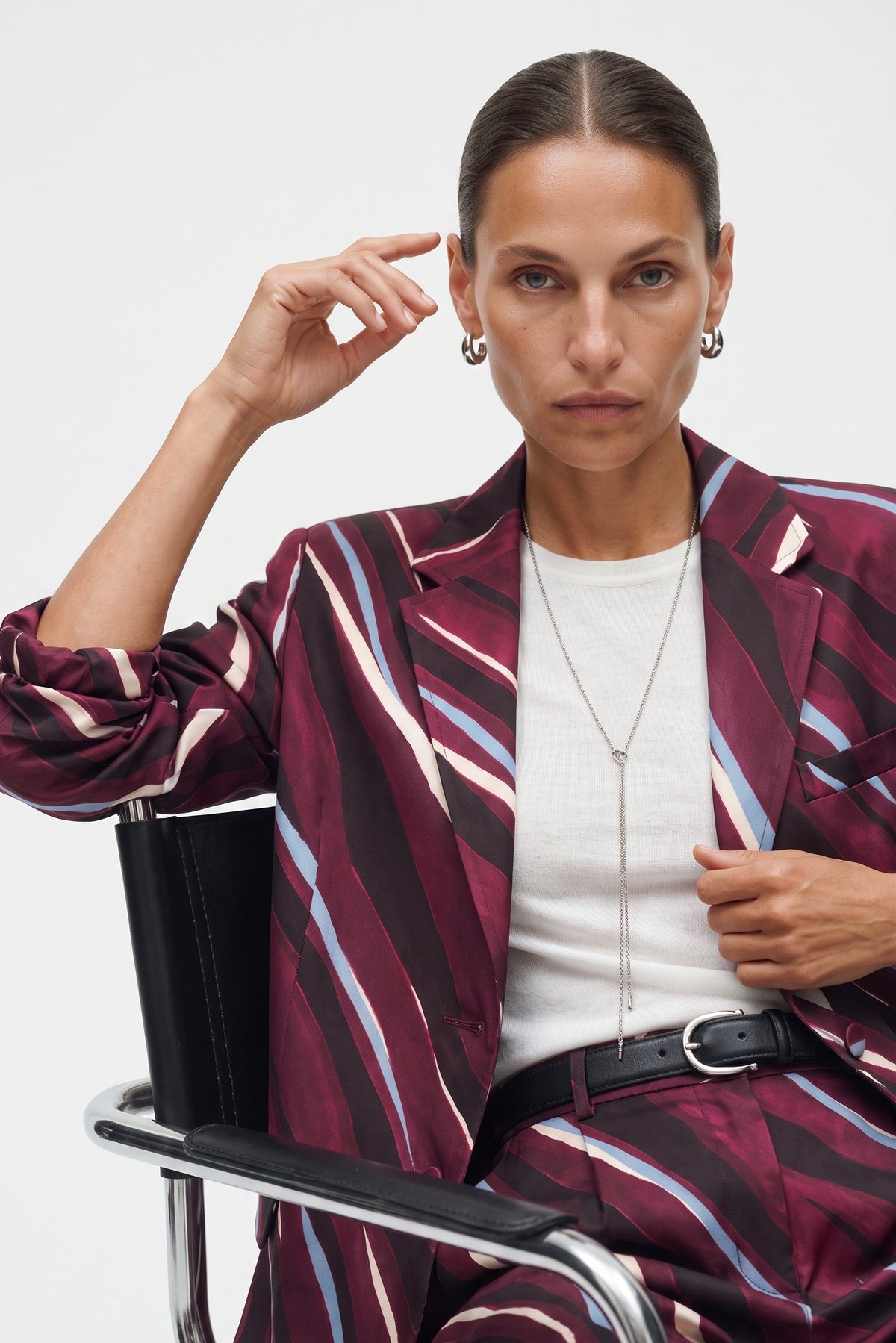 Giacca Destrutturata In Twill Stampato