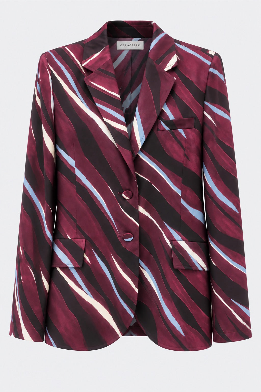 Giacca Destrutturata In Twill Stampato