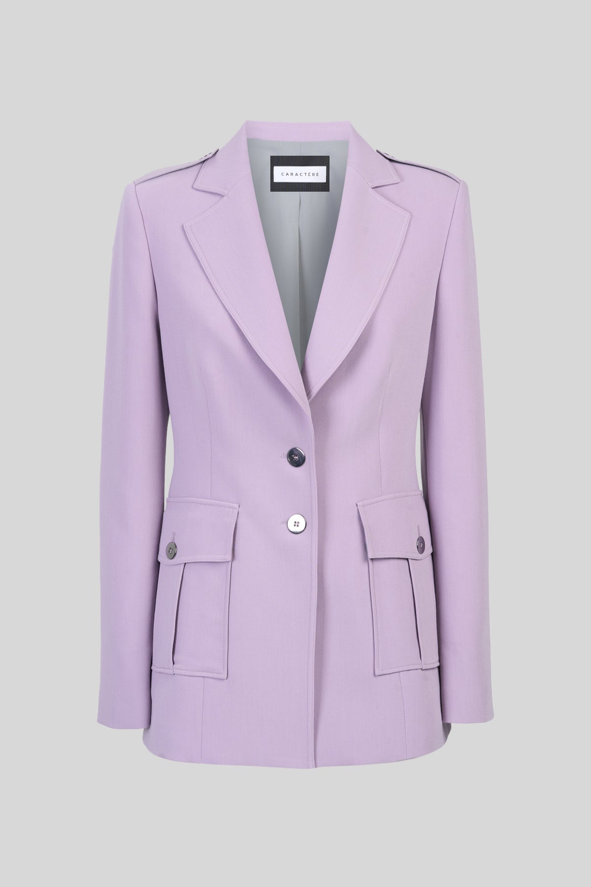 Blazer monopetto in twill stretch