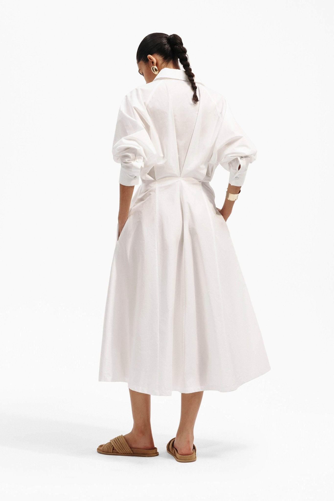 Abito chemisier midi in cotone - Caractère