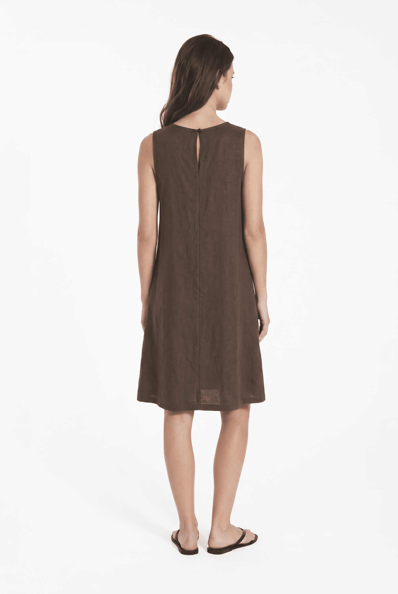 Abito Donna Svasato in Misto Lino Smanicato - Caractère