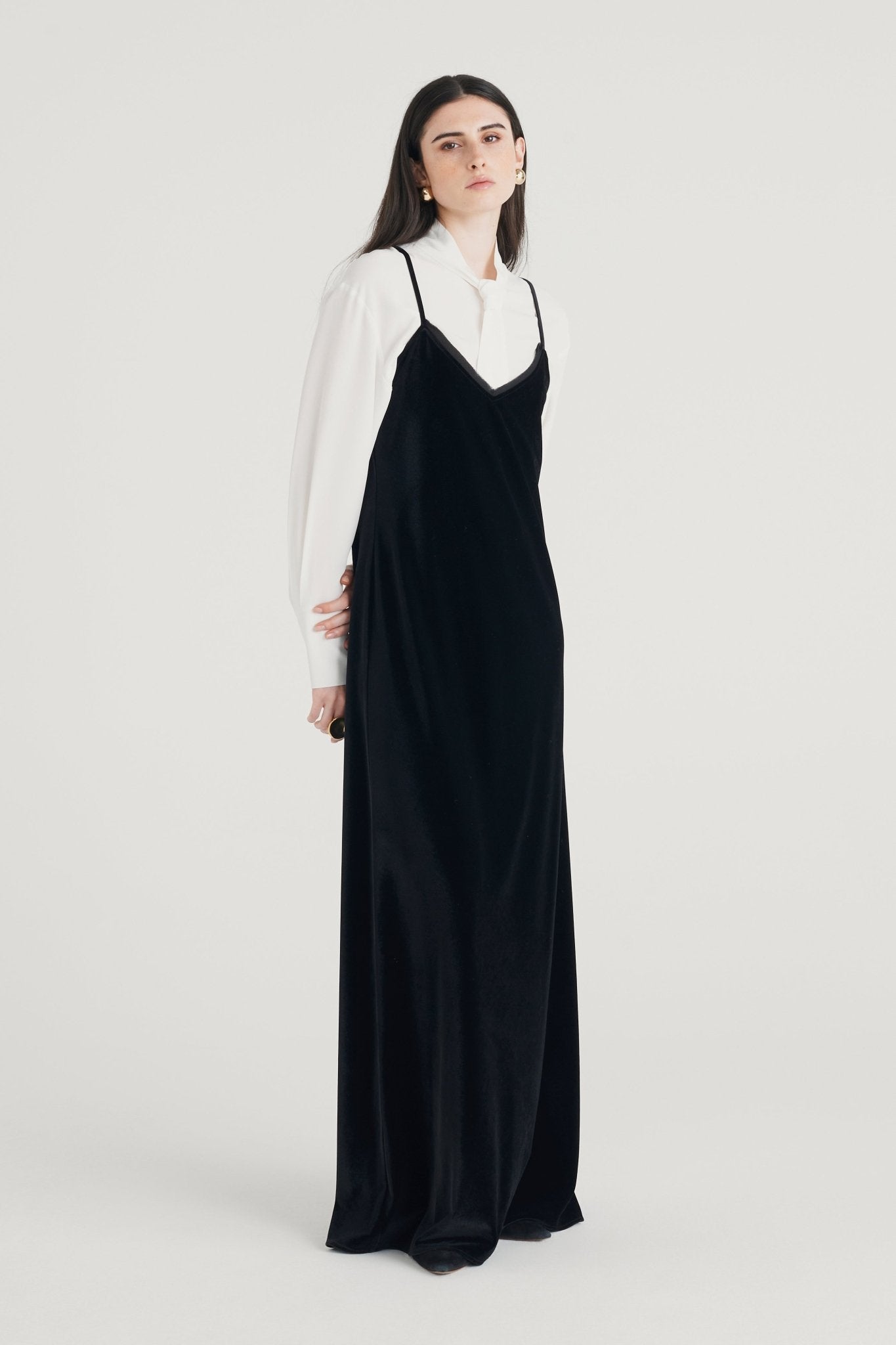 Abito lungo in velluto - Caractère