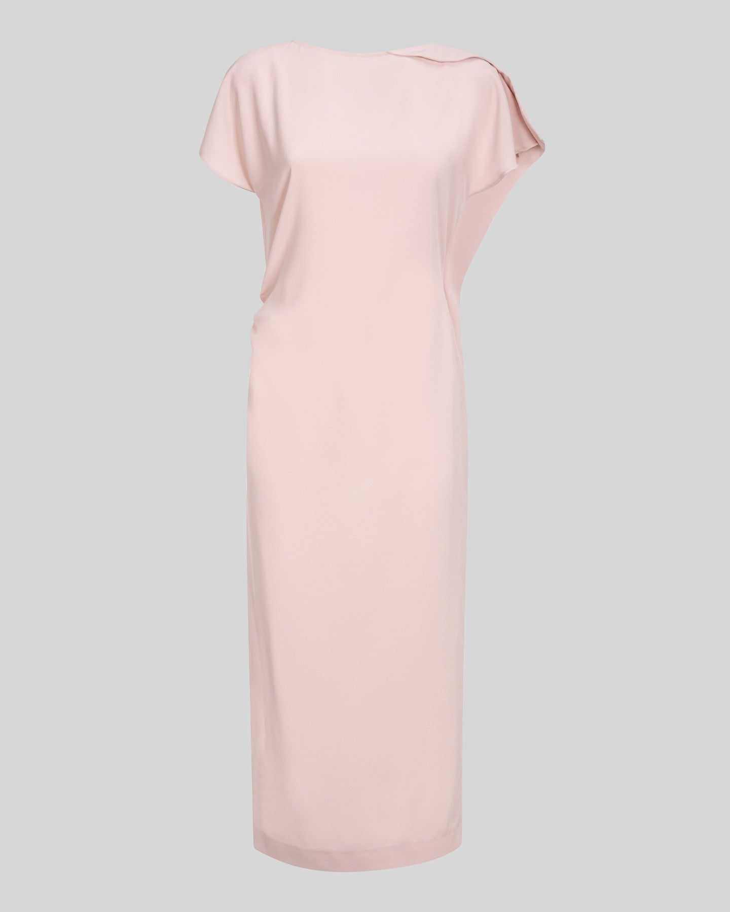 Abito Midi Elegante con Rouches e Spacco - Caractère