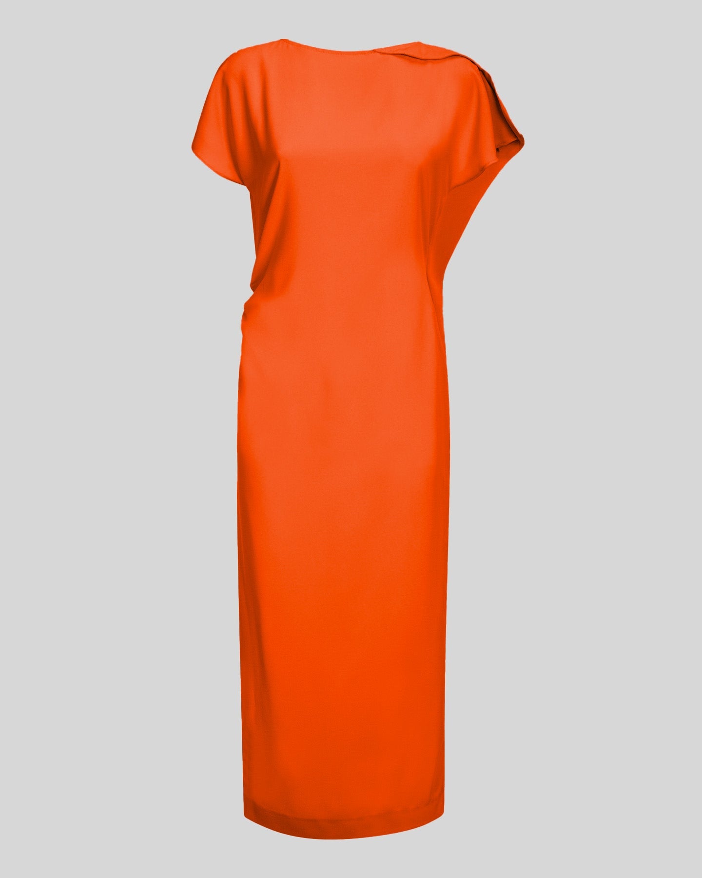 Abito Midi Elegante con Rouches e Spacco - Caractère