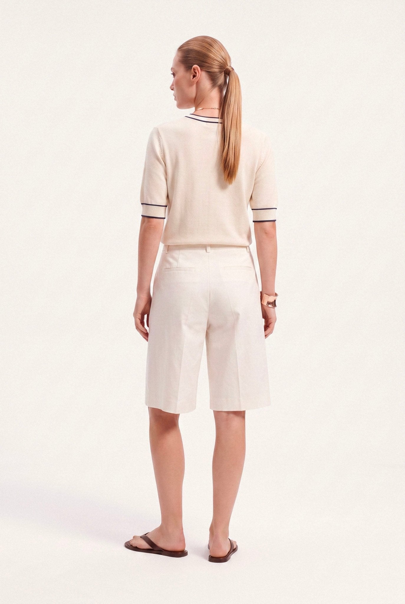 Bermuda Donna Eleganti in Lino Cotone – Completo Raffinato Estate - Caractère