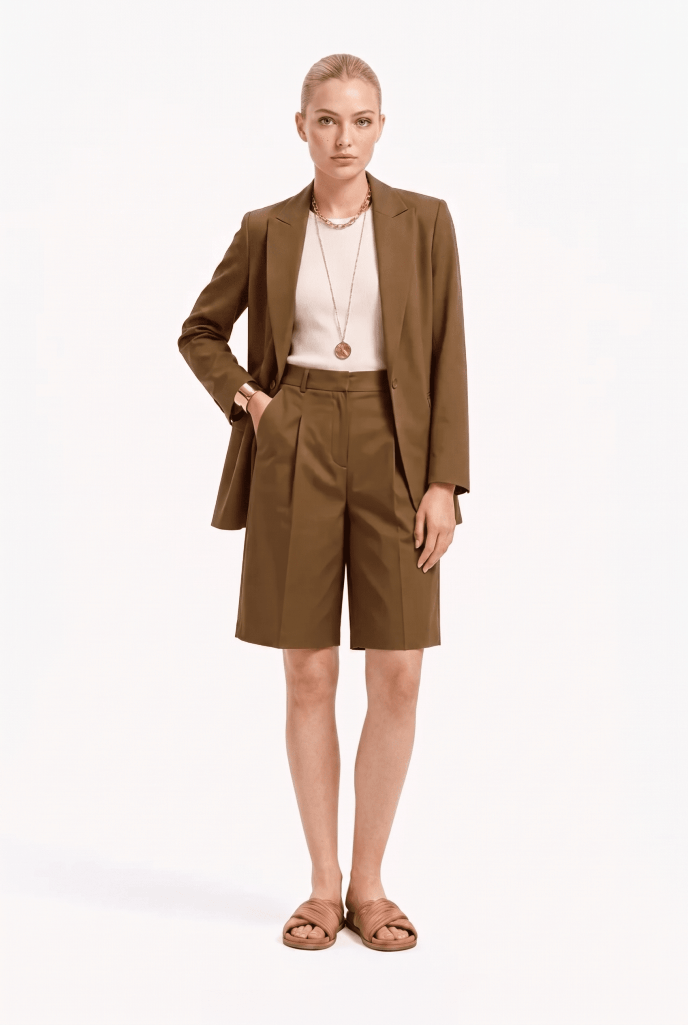Bermuda Donna in Cotone Stretch Dritti – Eleganti e Comodi per l'Estate - Caractère