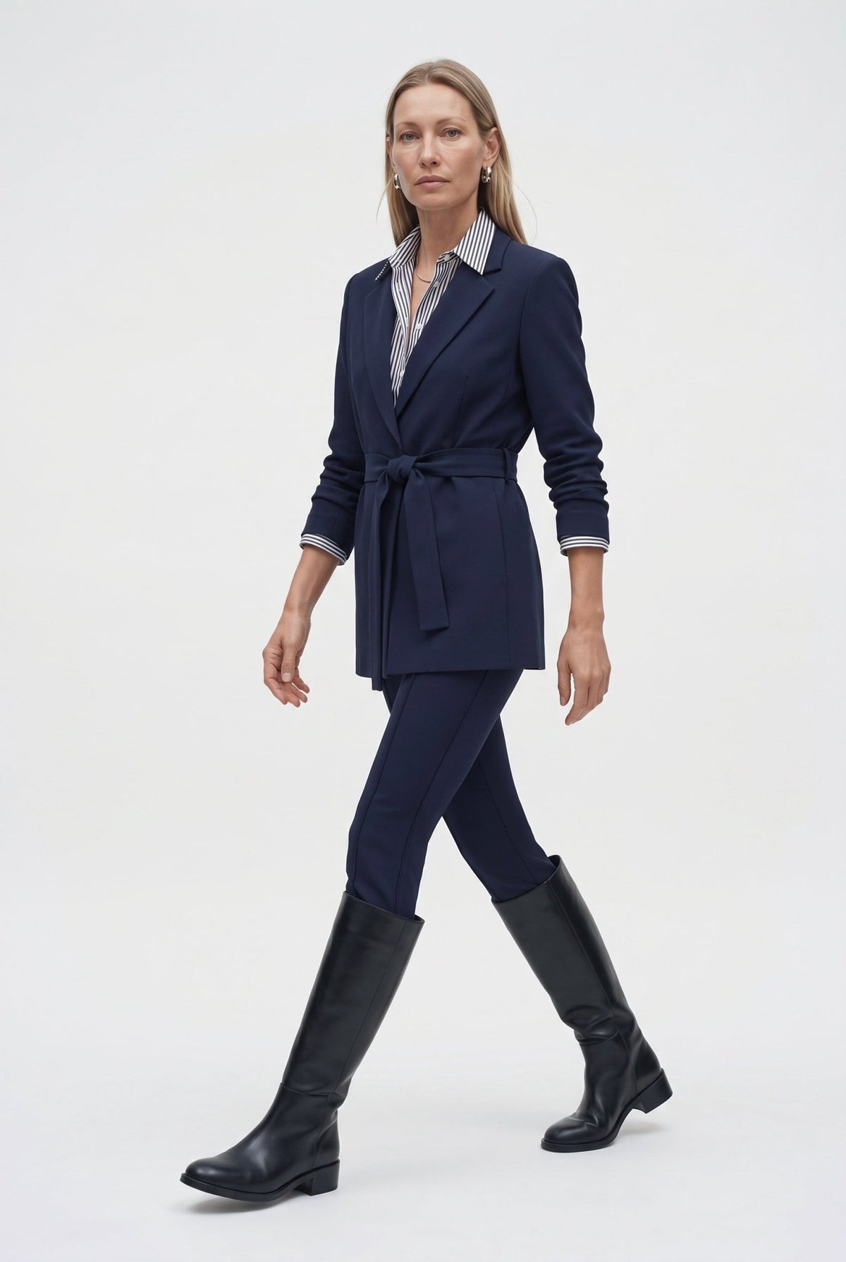 Blazer Donna con Cintura Annodata e Revers a Lancia – Strutturato e Femminile - Caractère