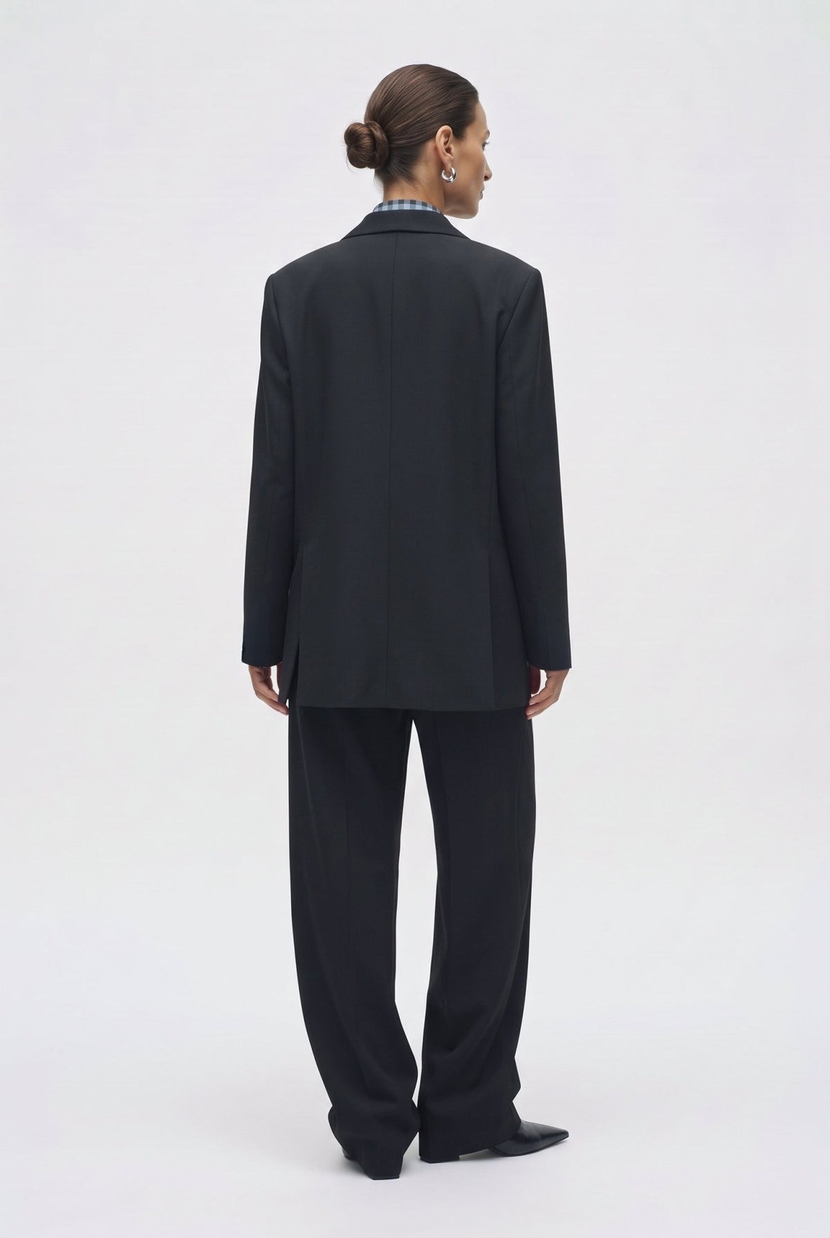 Blazer Donna Doppiopetto Elegante in Crepe – Spalla Strutturata - Caractère