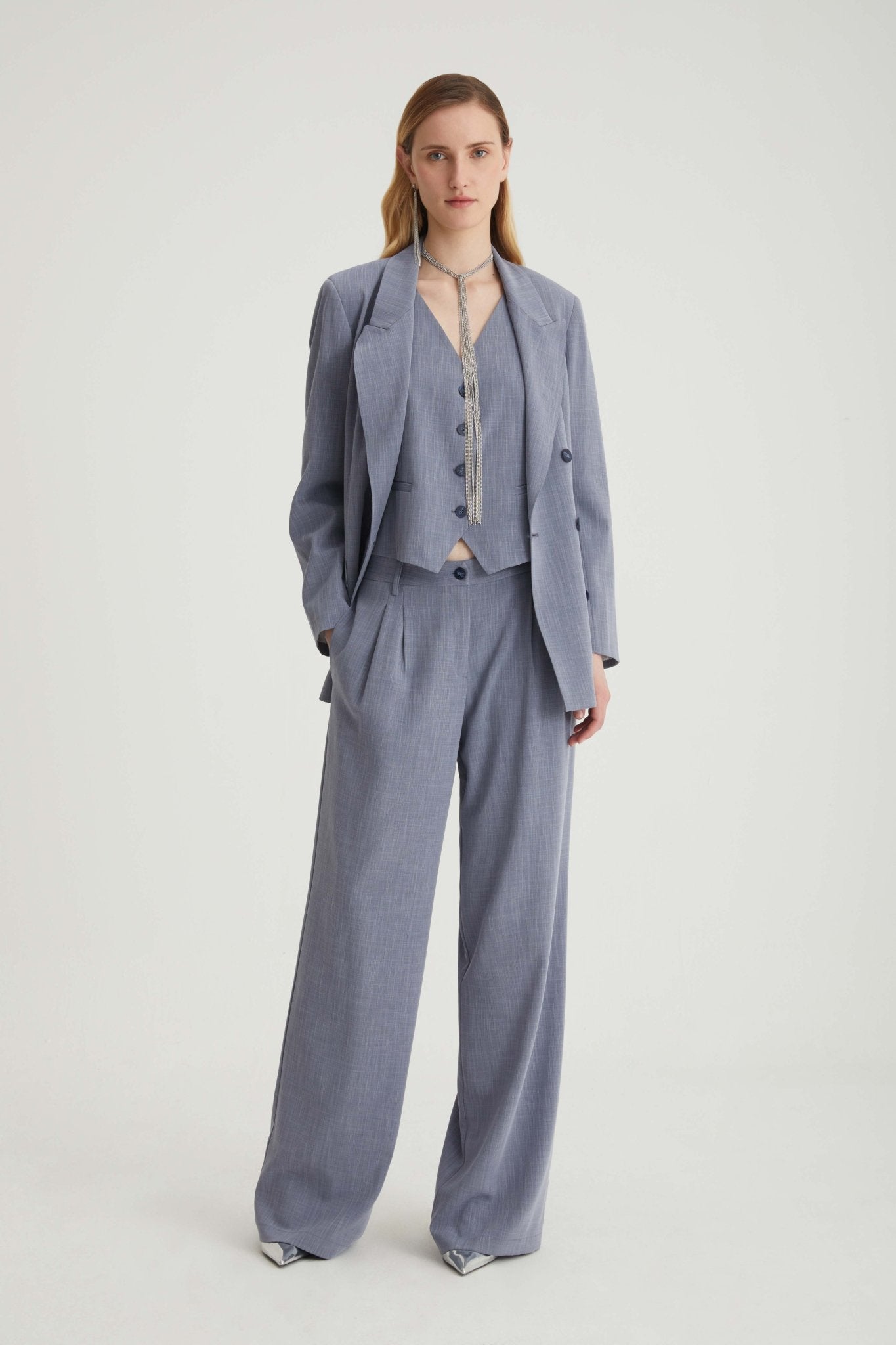 Blazer doppio petto effetto denim - Caractère
