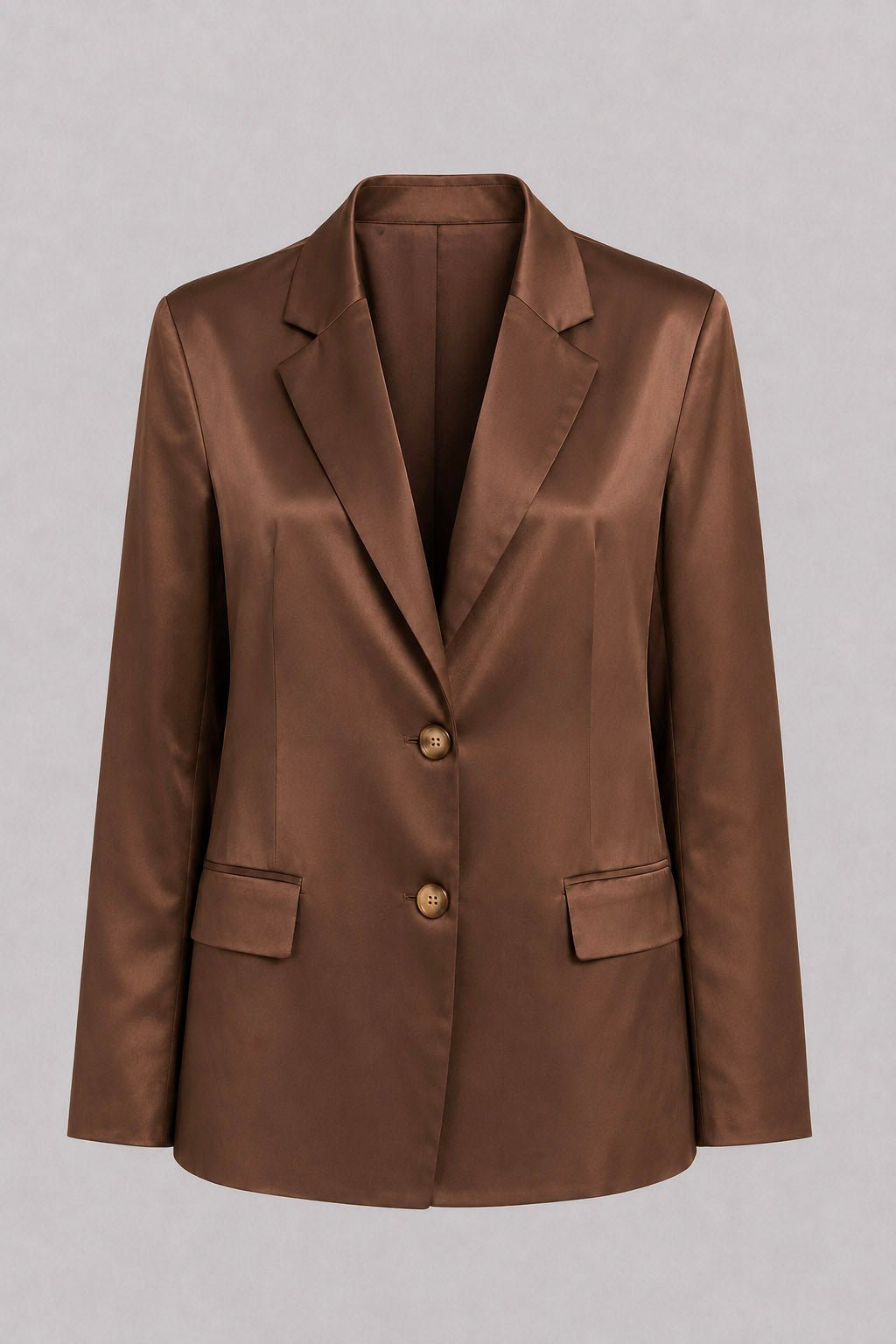 Blazer Monopetto Satinato con Revers - Caractère