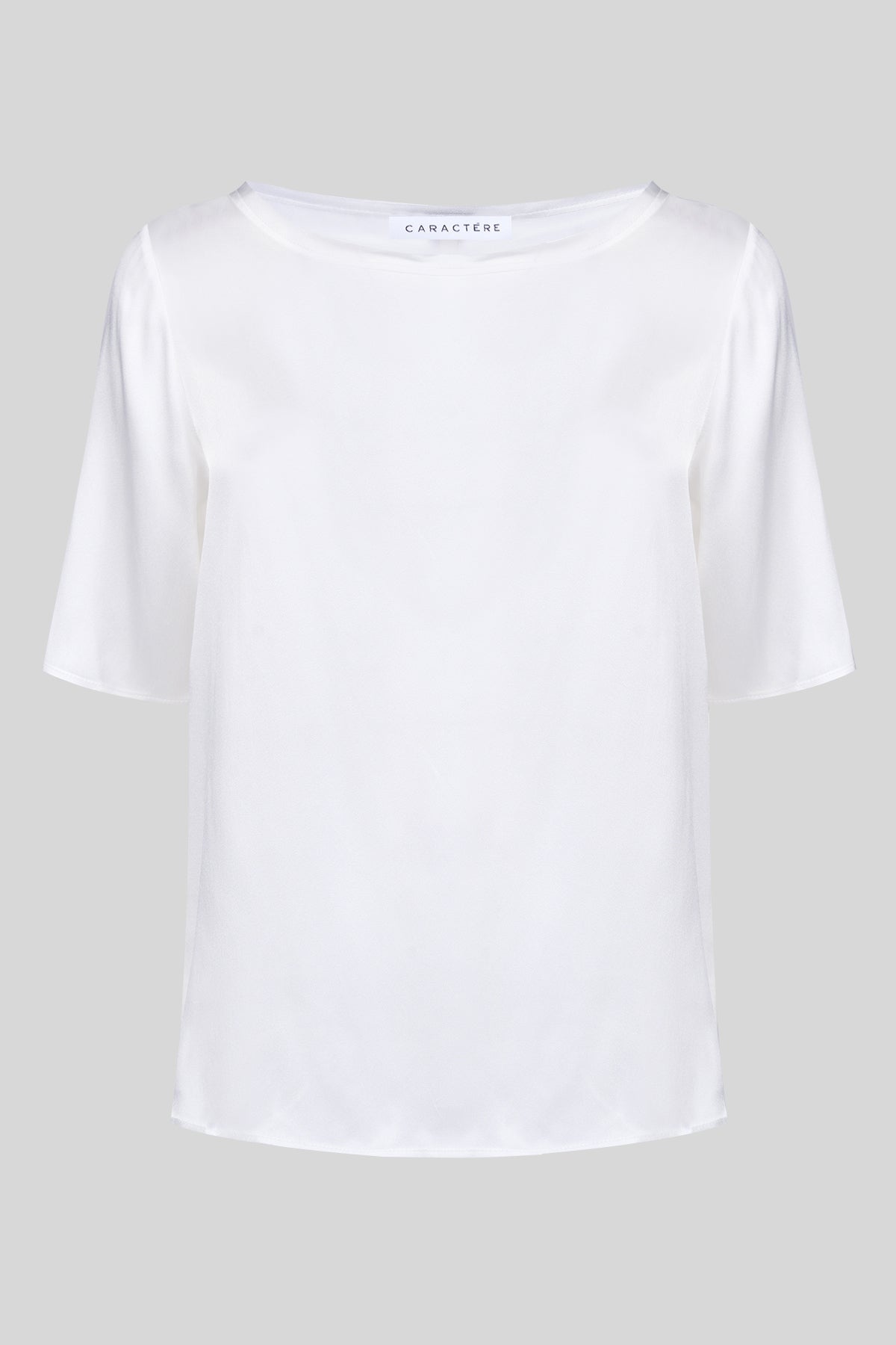 Blusa a maniche corte in seta super morbida - Caractère