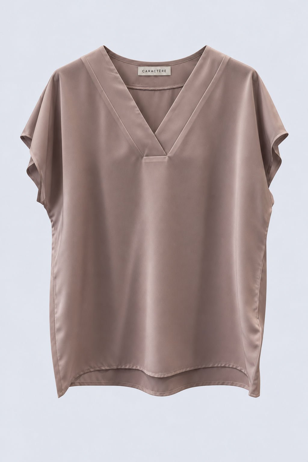 Blusa Donna con Scollo a V Drappeggiato in Poliestere - Caractère