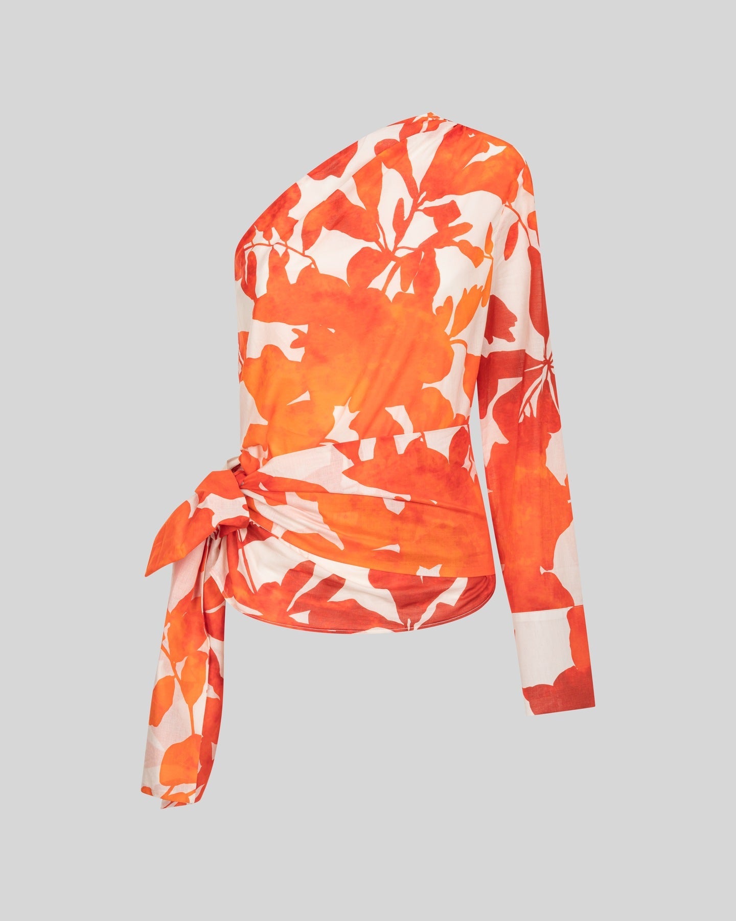 Blusa Monospalla in Cotone con Stampa Floreale - Caractère