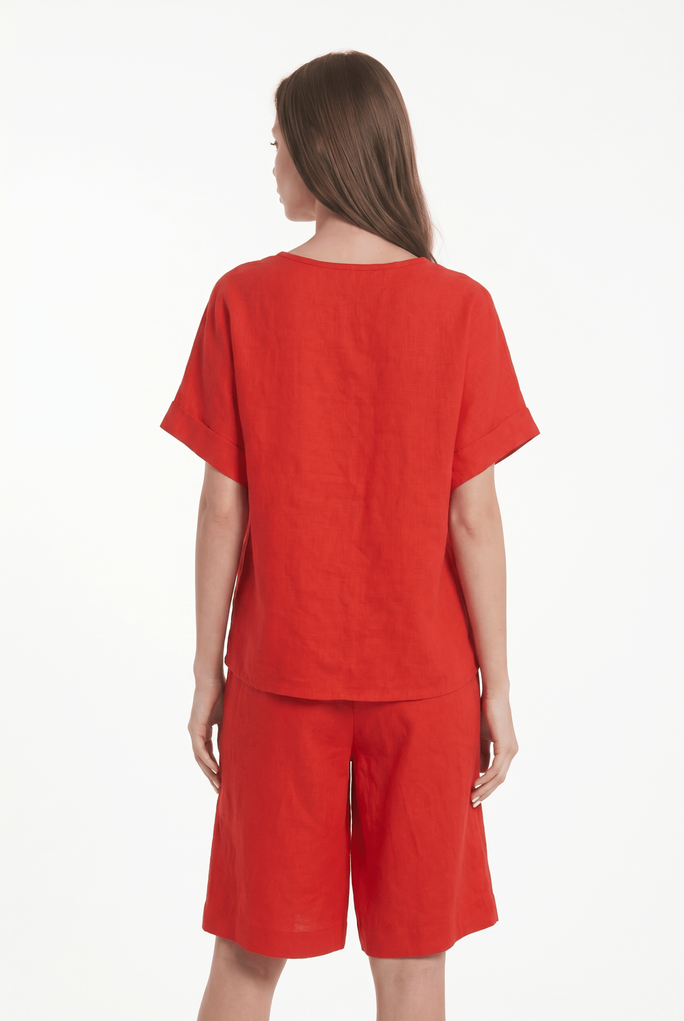 Blusa Oversize in Misto Lino con Scollo a V - Caractère
