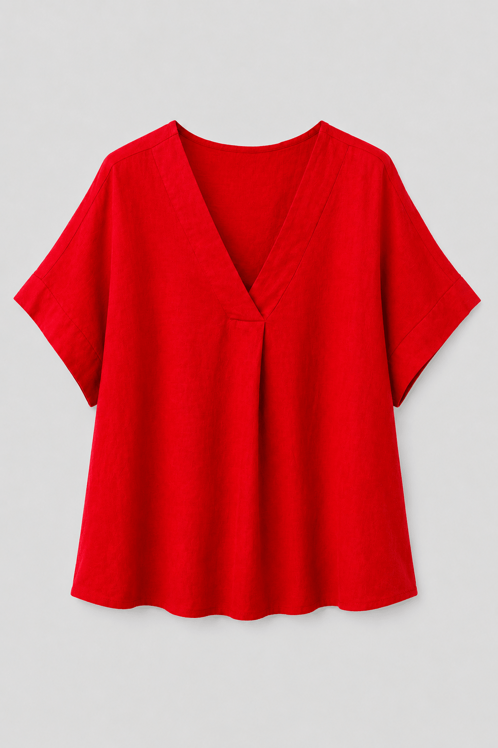 Blusa Oversize in Misto Lino con Scollo a V - Caractère