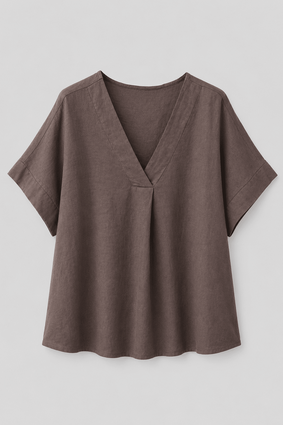 Blusa Oversize in Misto Lino con Scollo a V - Caractère