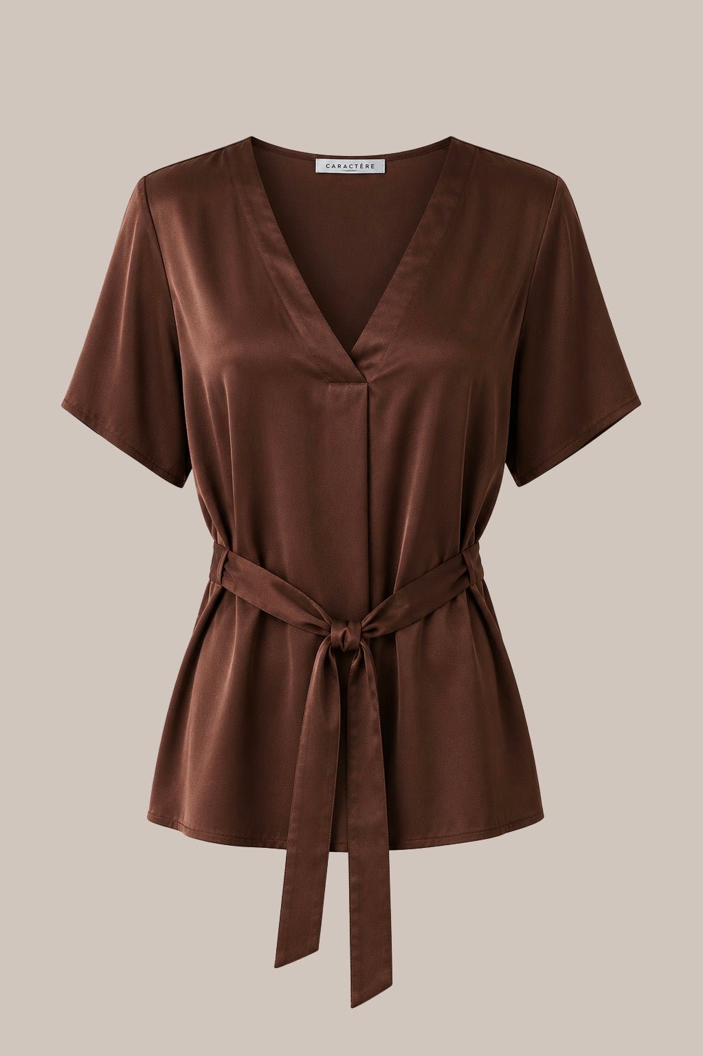Blusa satinata con Scollo a V - Caractère
