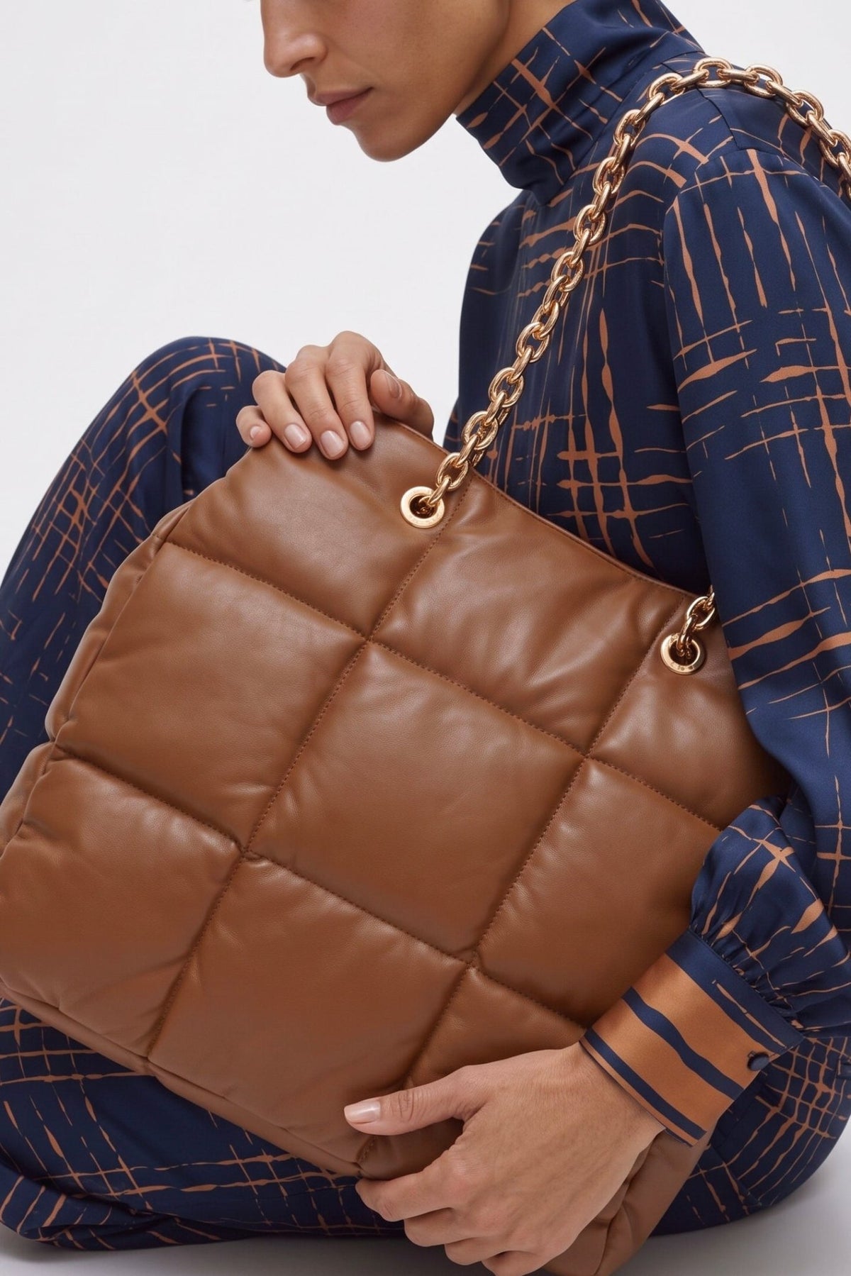 Borsa Donna Pouch Media in Simil Pelle - Caractère